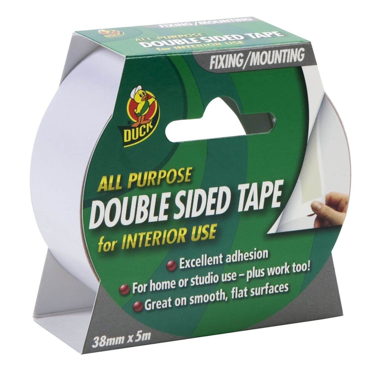 Duck Double Sided Tape 38mm x 5m Homebase