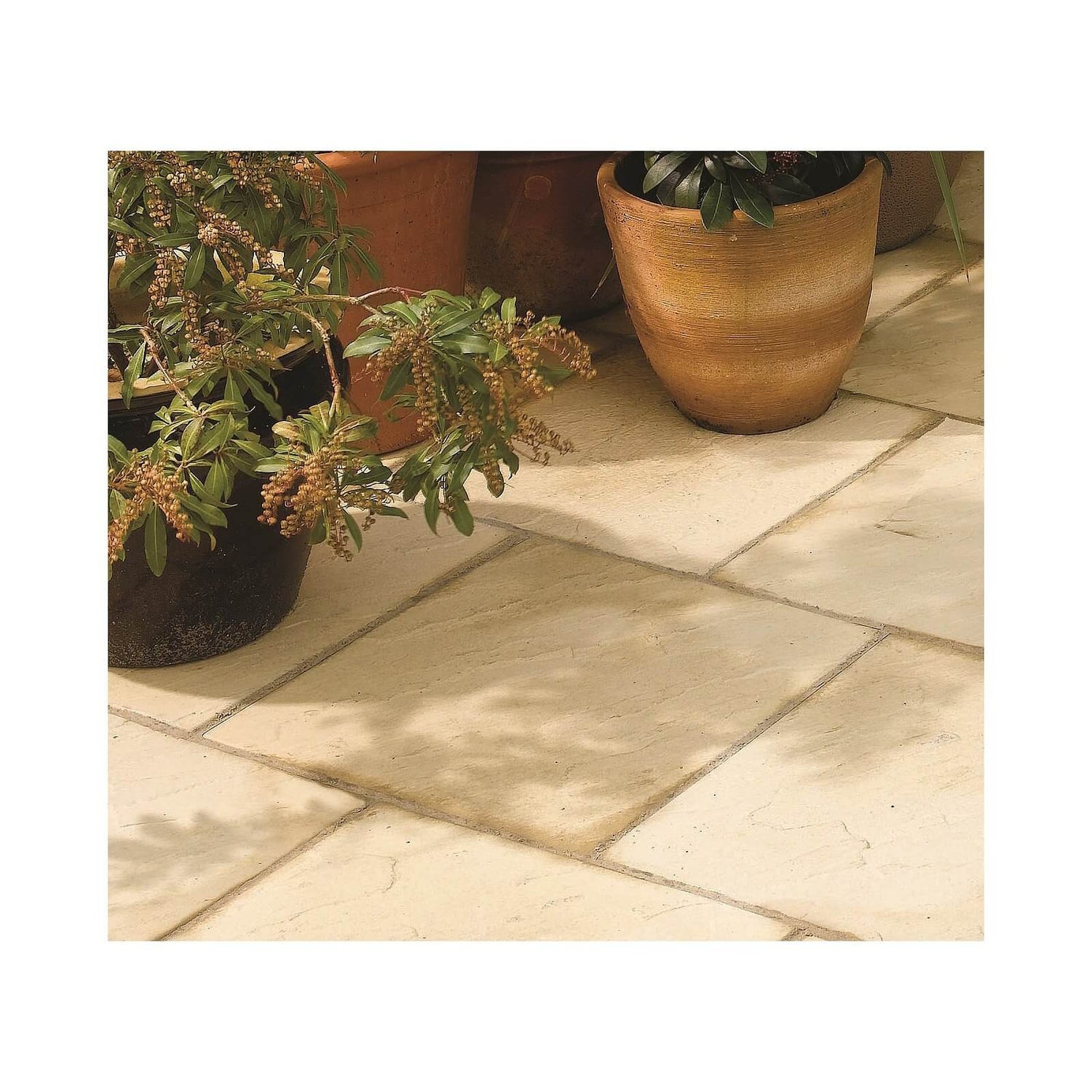 Stylish Stone Winchester Paving 450 x 450mm Cream Homebase