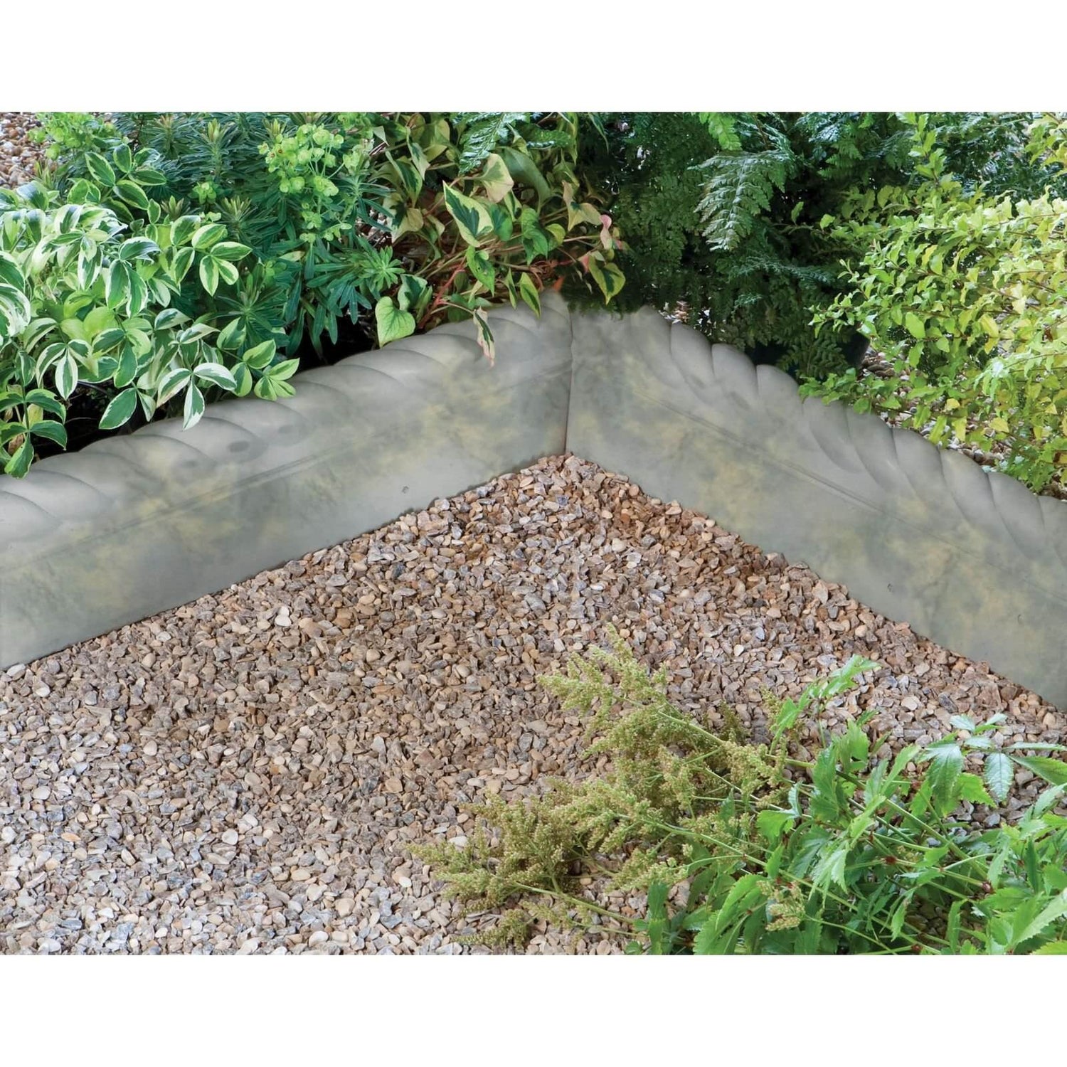 Stylish Stone Full Rope Top Edging 575mm Grey Homebase