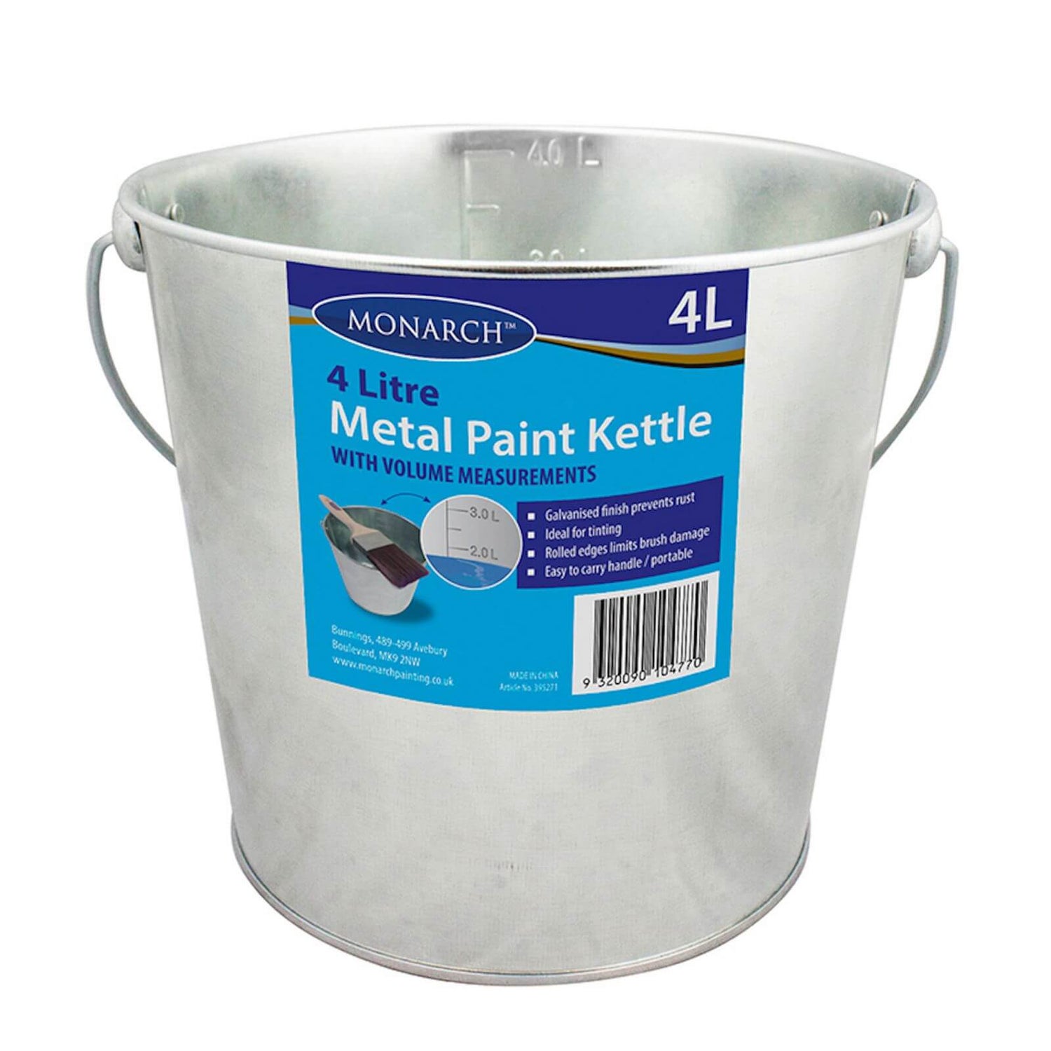 Monarch Paint Pot Metal 4L Homebase