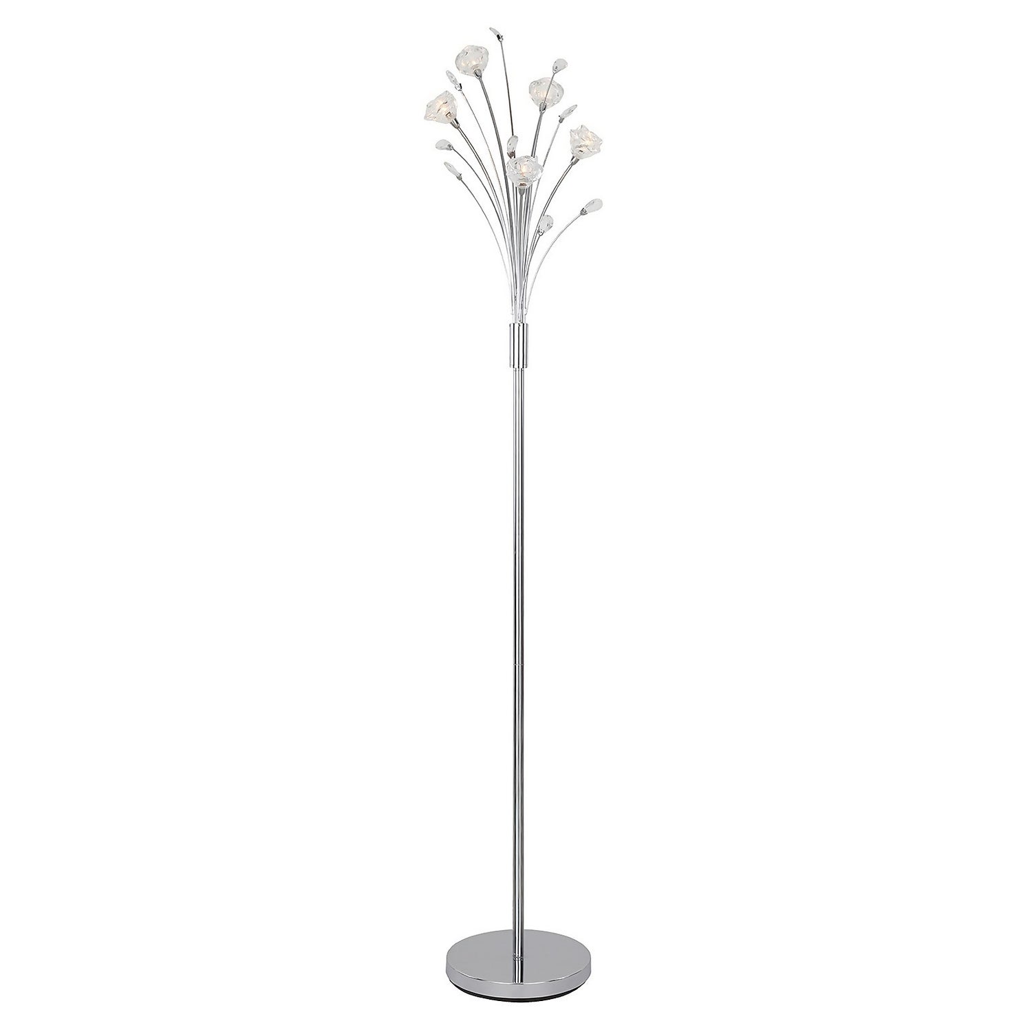 Glass Flower Floor Lamp Homebase