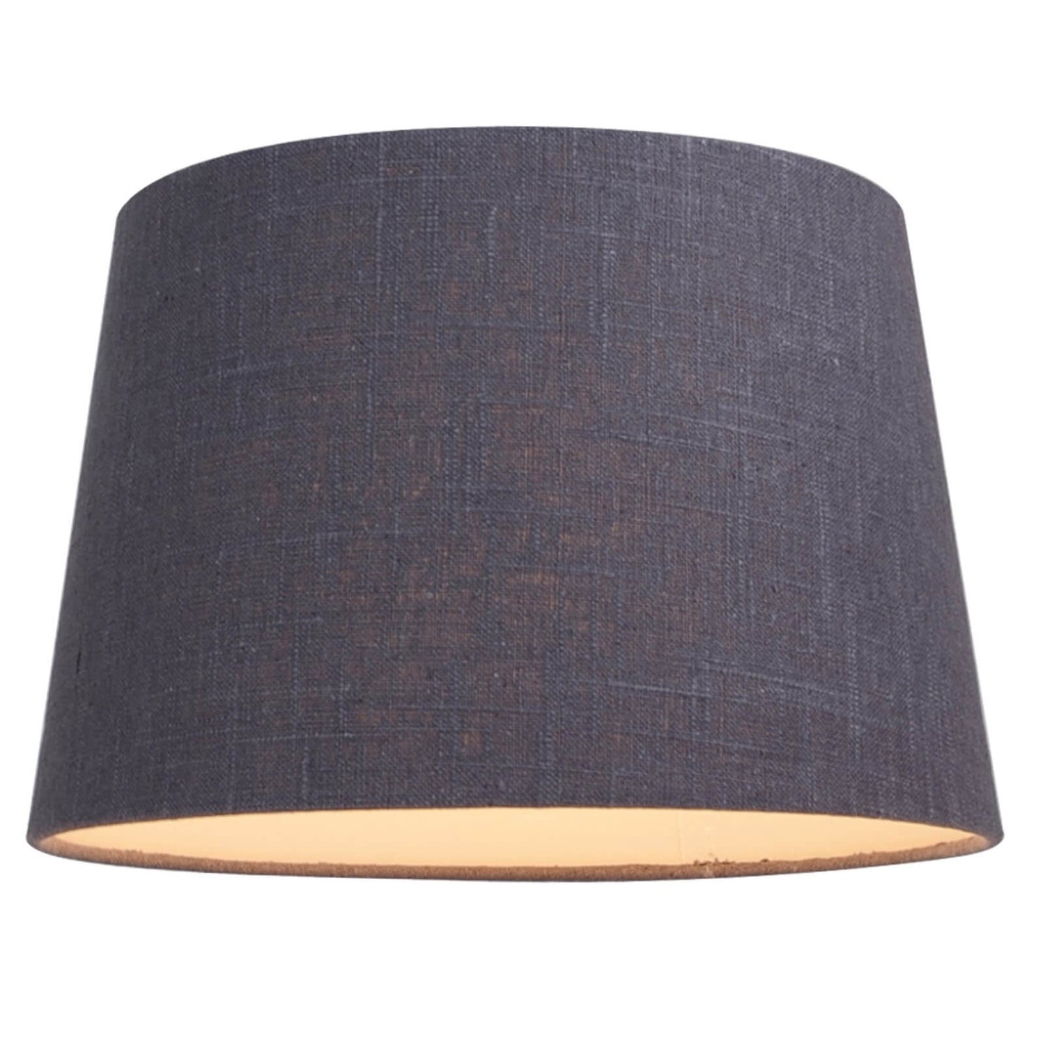 Linen Taper Lamp Shade Charcoal 30cm Homebase