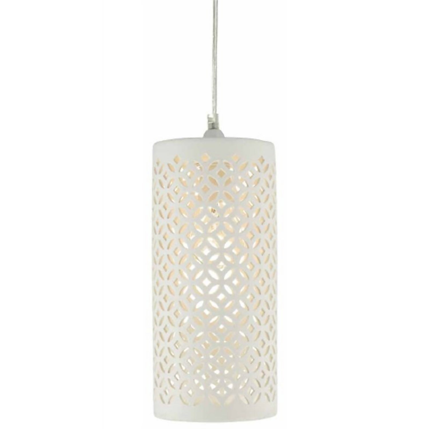 Zama Tile Effect Porcelain Easy Fit Lamp Shade Cream Homebase