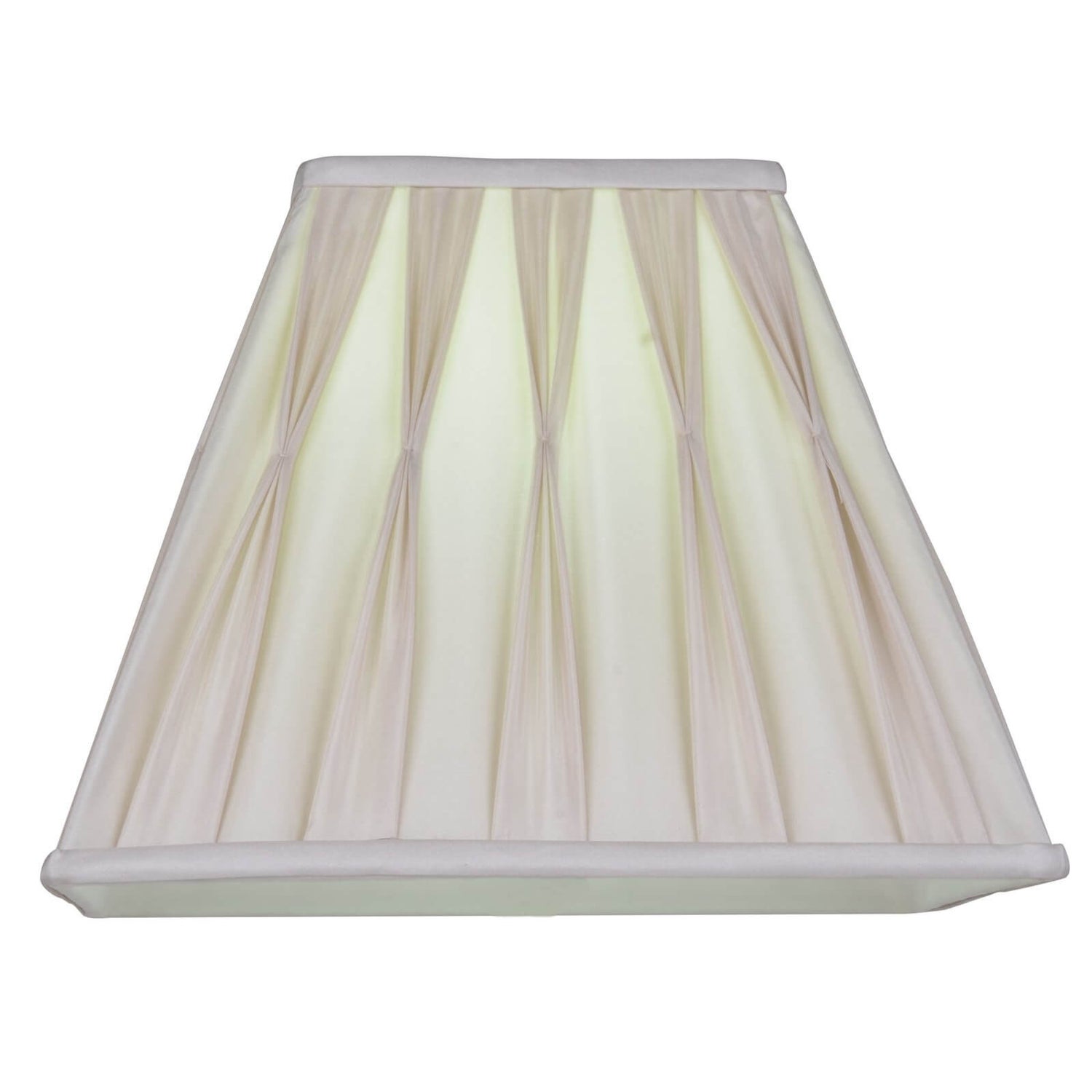 Silk Square Pleated Lamp Shade Cream 30cm Homebase