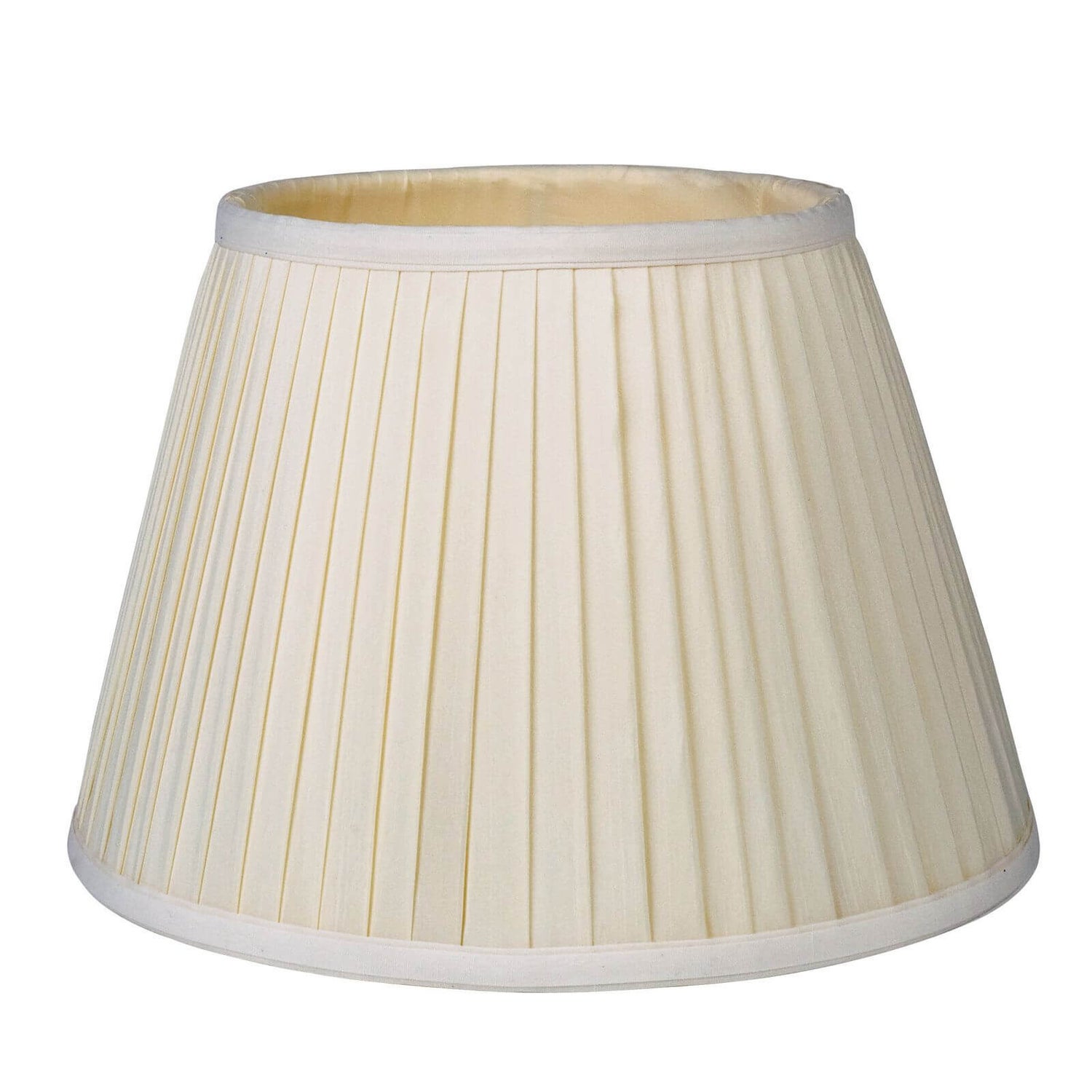 Round Knife Pleat Lamp Shade Cream Homebase