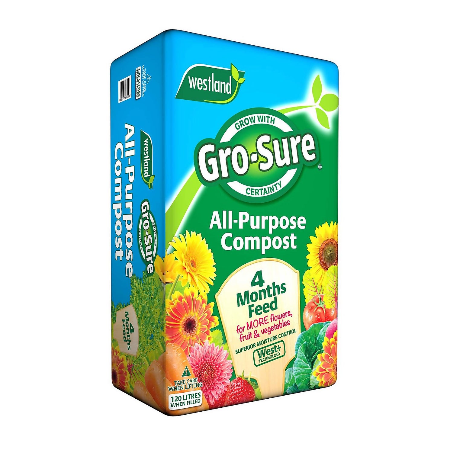 GroSure All Purpose Compost with 4 Months Feed 120L Homebase