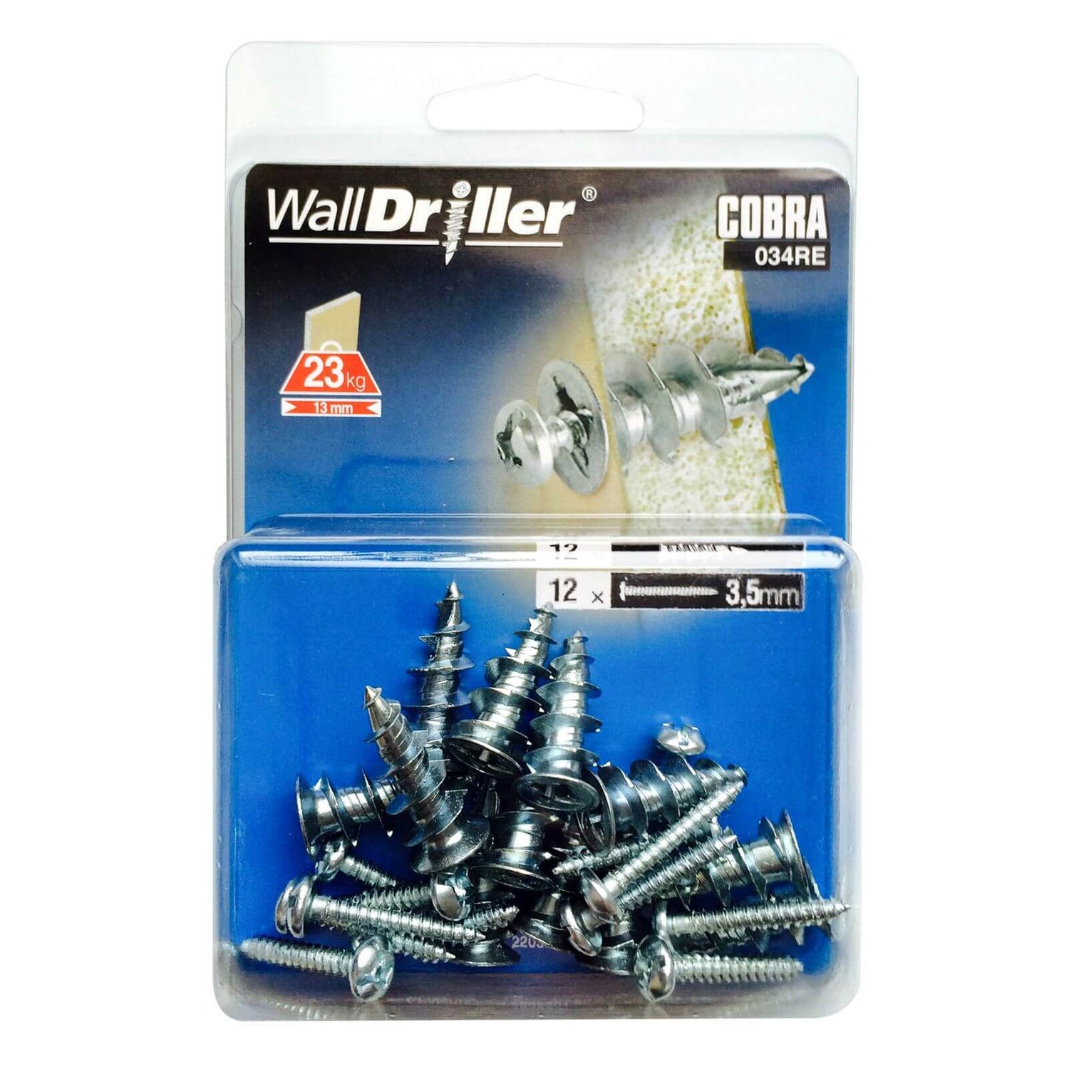Cobra Wall Driller Hollow Wall Fixings x 12 034RE Homebase