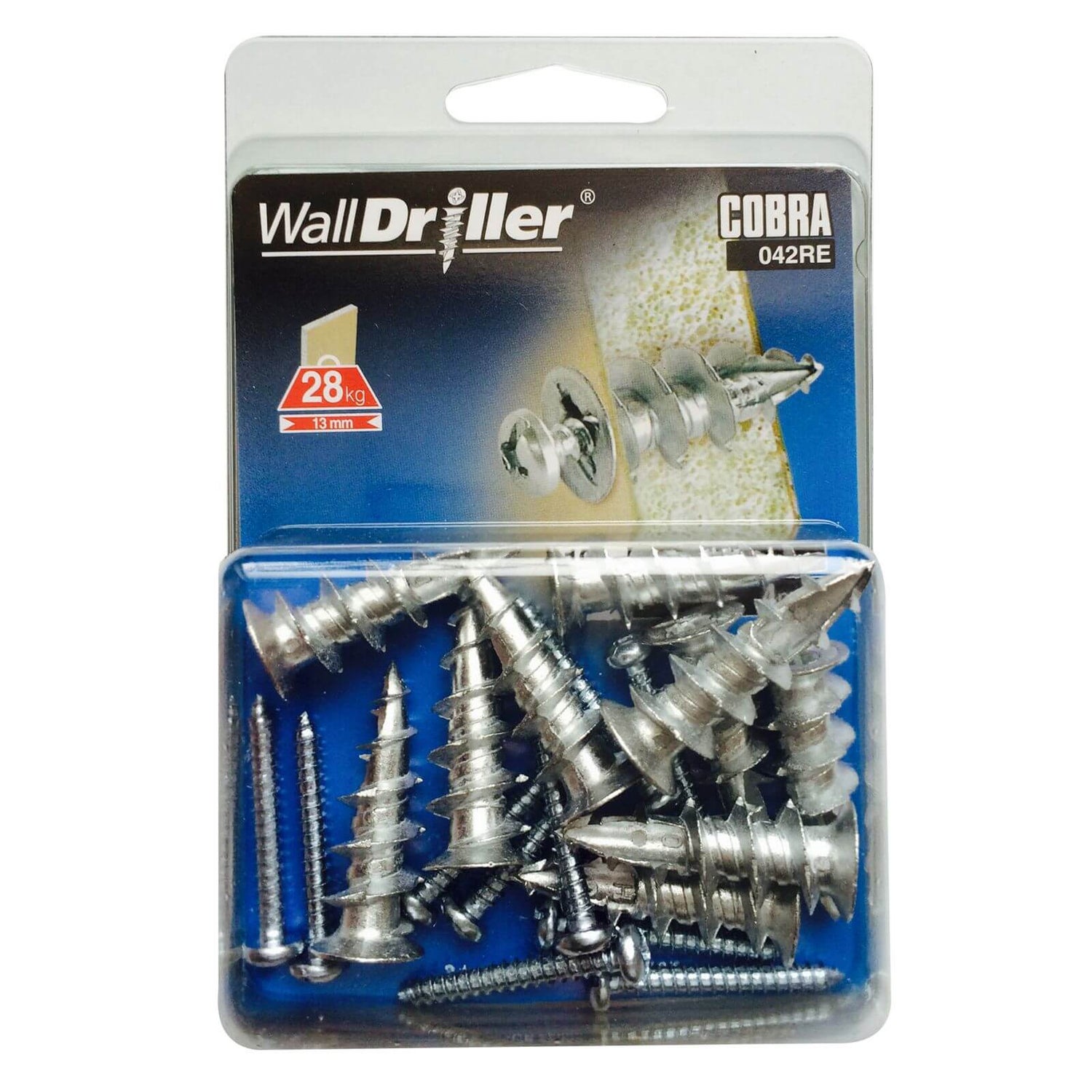 Cobra Wall Driller Hollow Wall Fixings x 10 042RE Homebase
