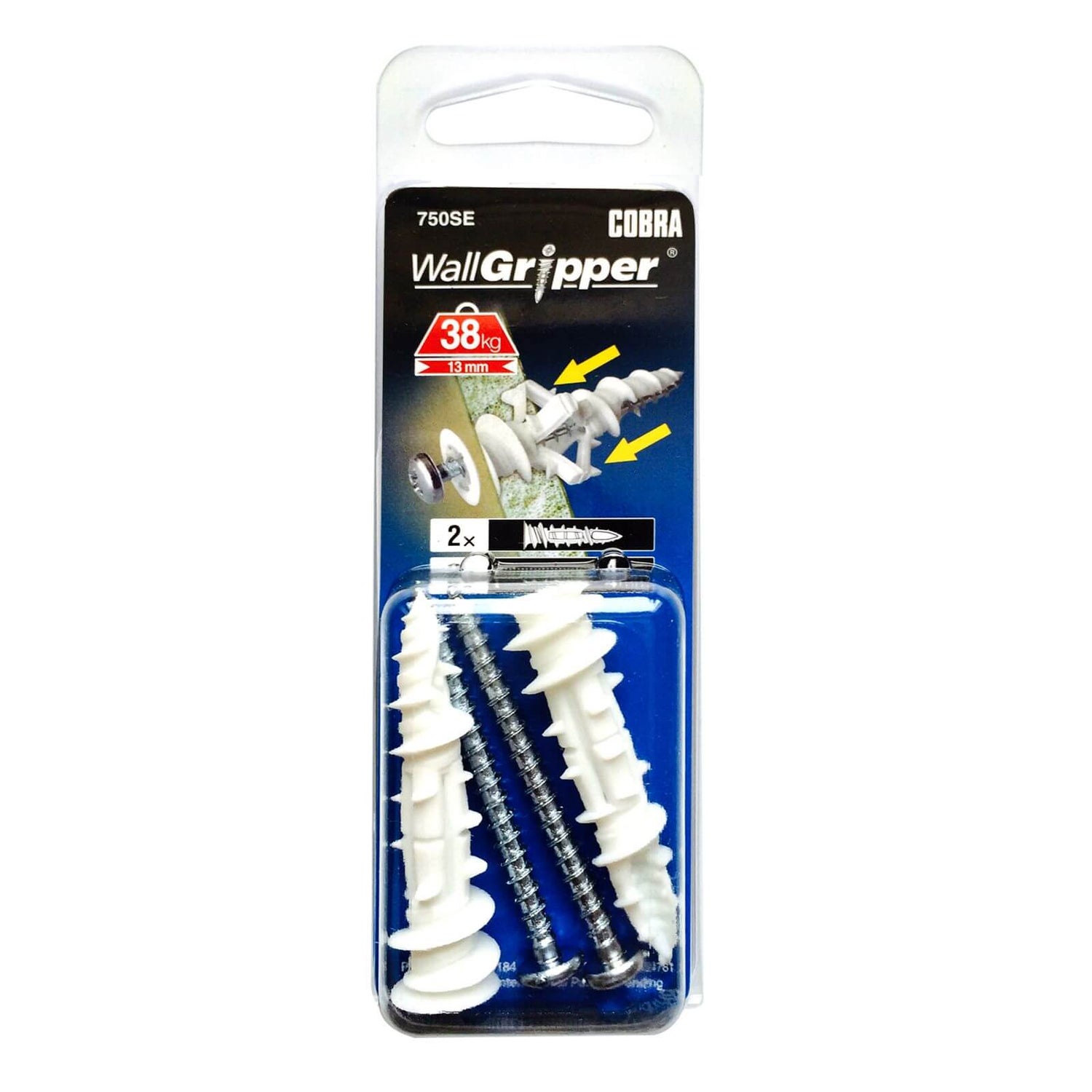 Cobra Wall Gripper Hollow Wall Fixings x 2 750SE Homebase