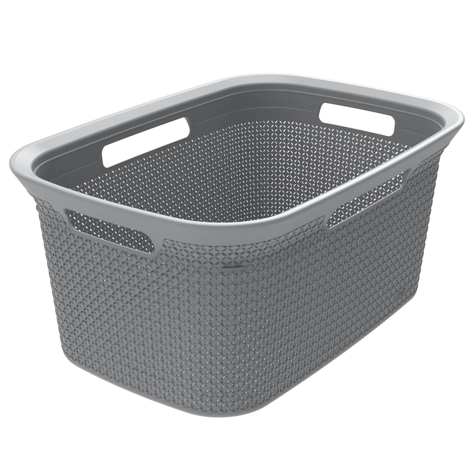 Ezy Storage Mode 45L Laundry Basket Grey Homebase