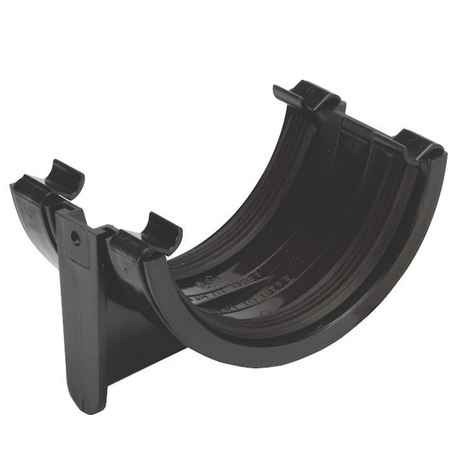Polypipe Half Round Gutter Union Bracket 112mm Black Homebase