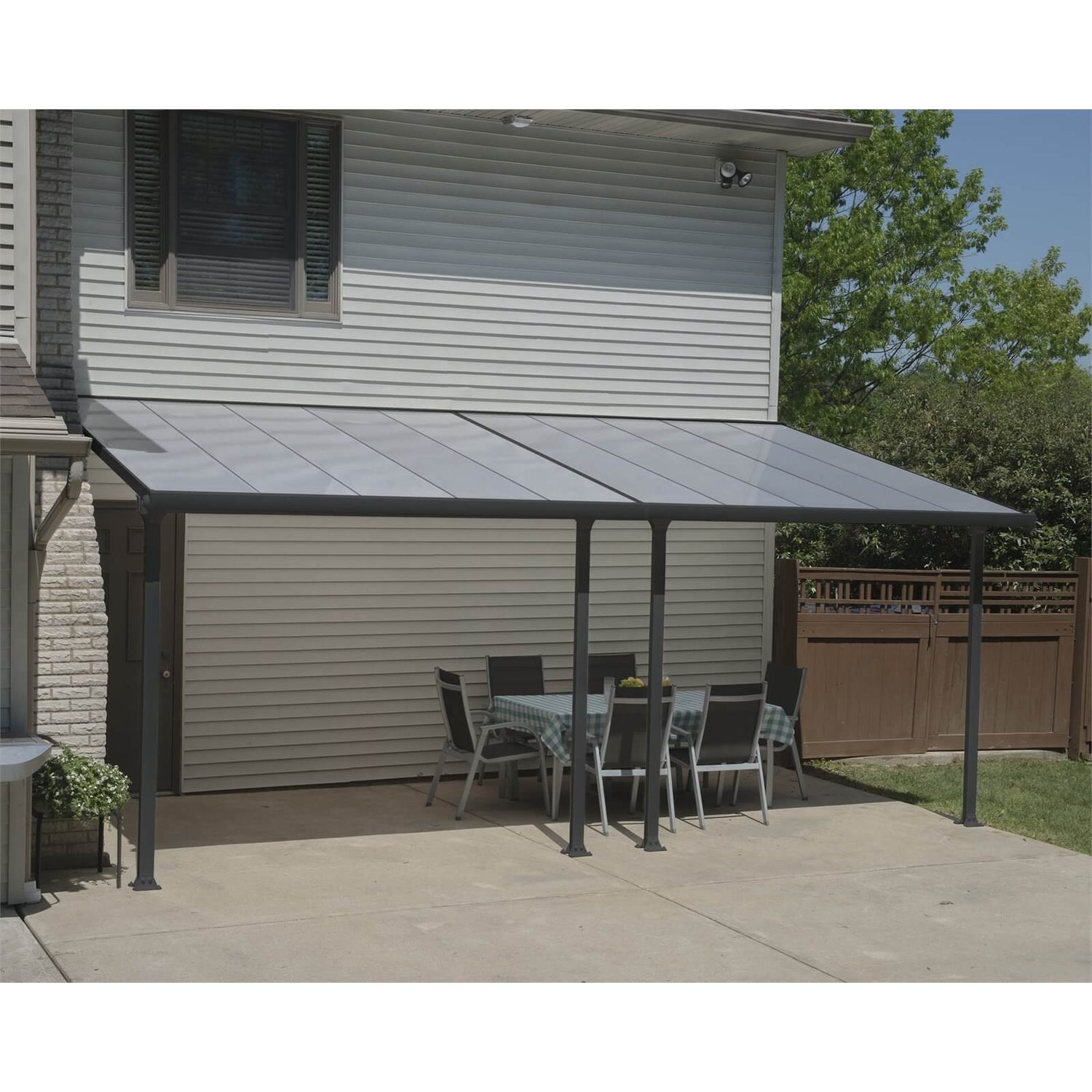 Palram Feria 3 x 6m Grey Patio Awnings Homebase