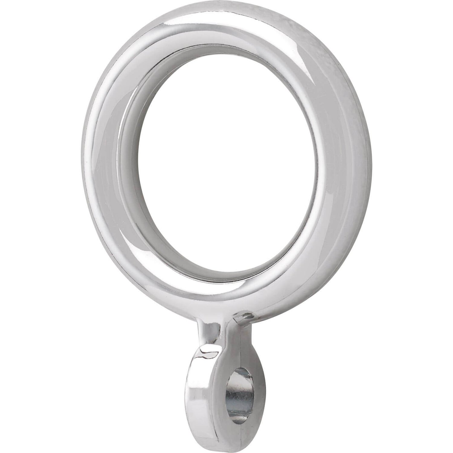 Harrison Drape Cafe Chrome Effect Curtain Rod Rings 10 Pack Homebase
