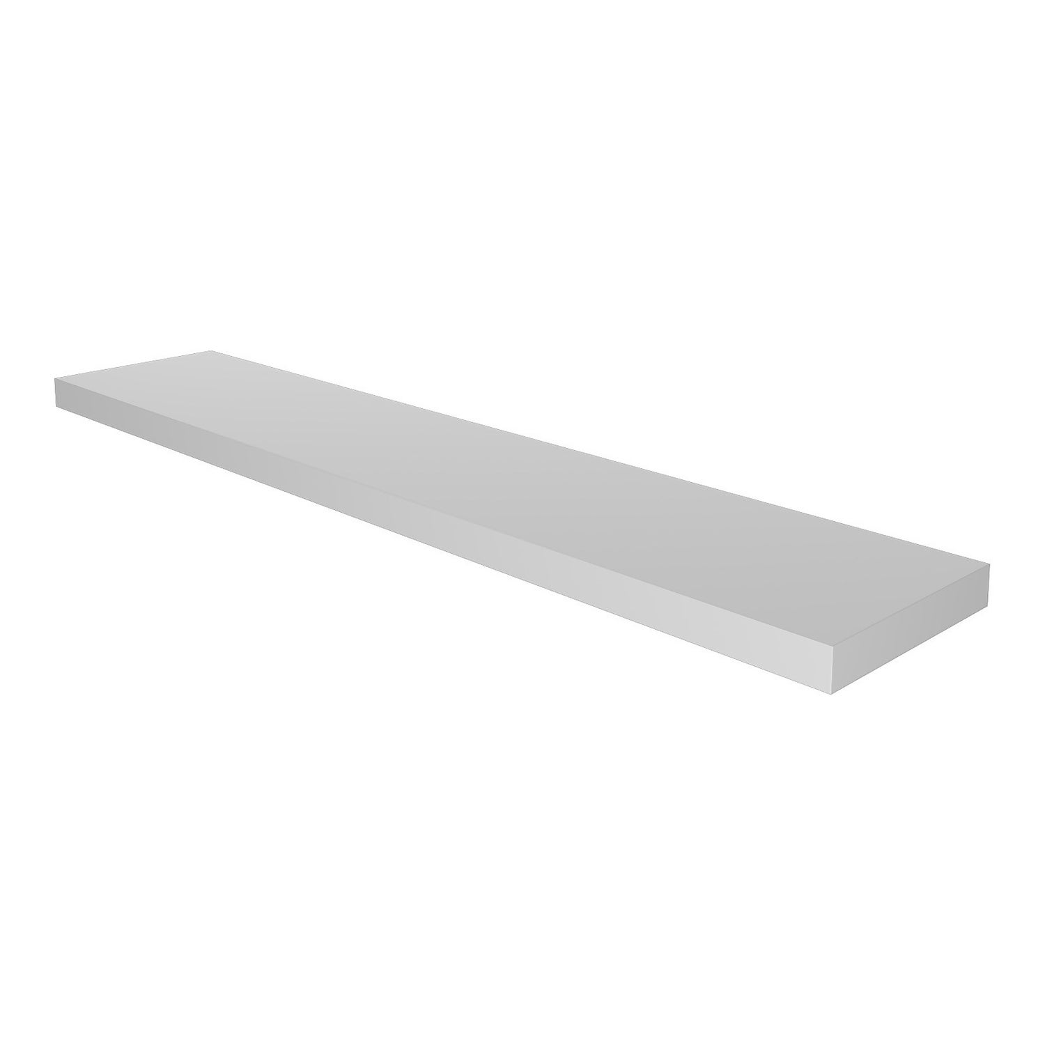 Floating Shelf White Matt 1200 x 240 x 38mm Homebase
