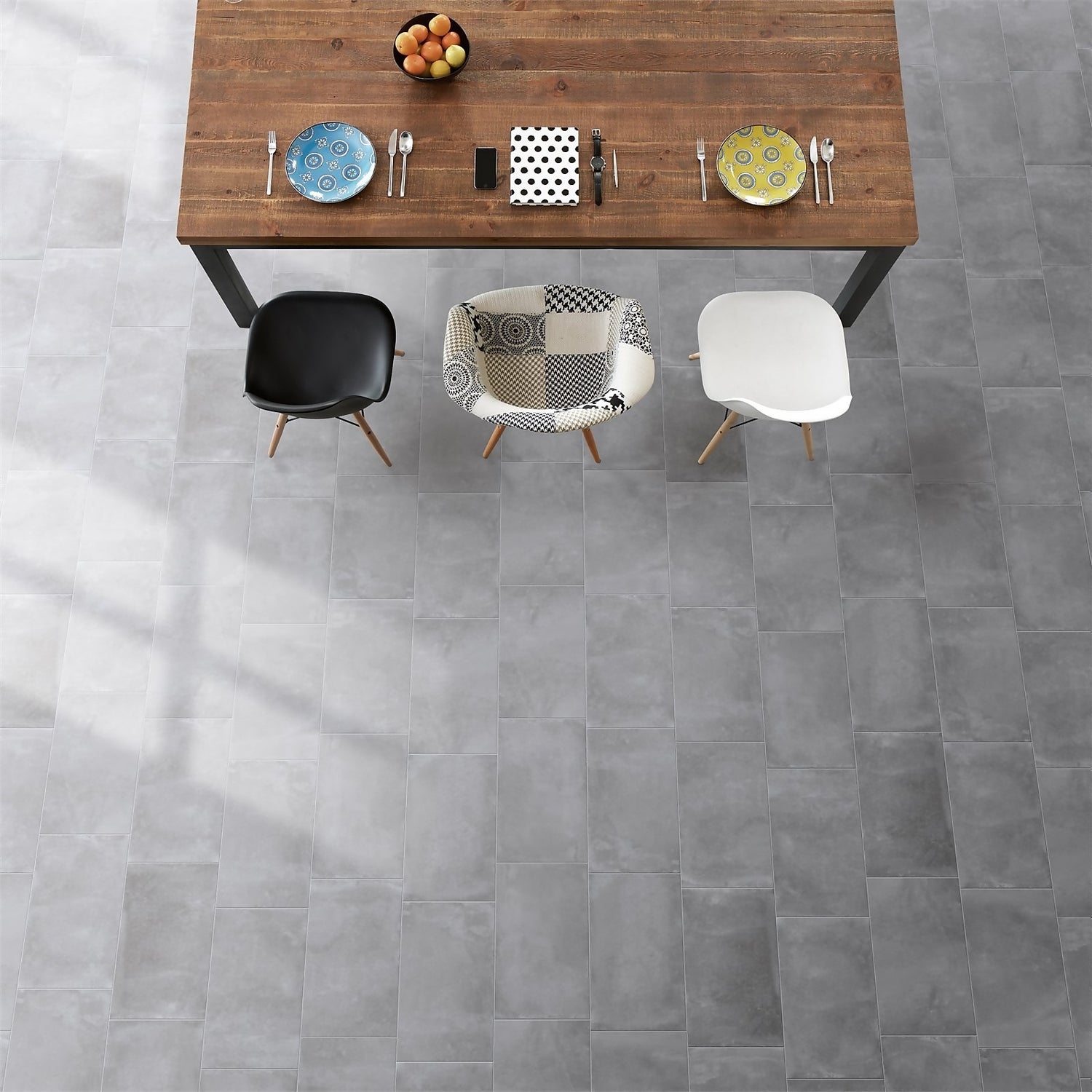 Homebase Grey Slate Floor Tiles Floor Roma