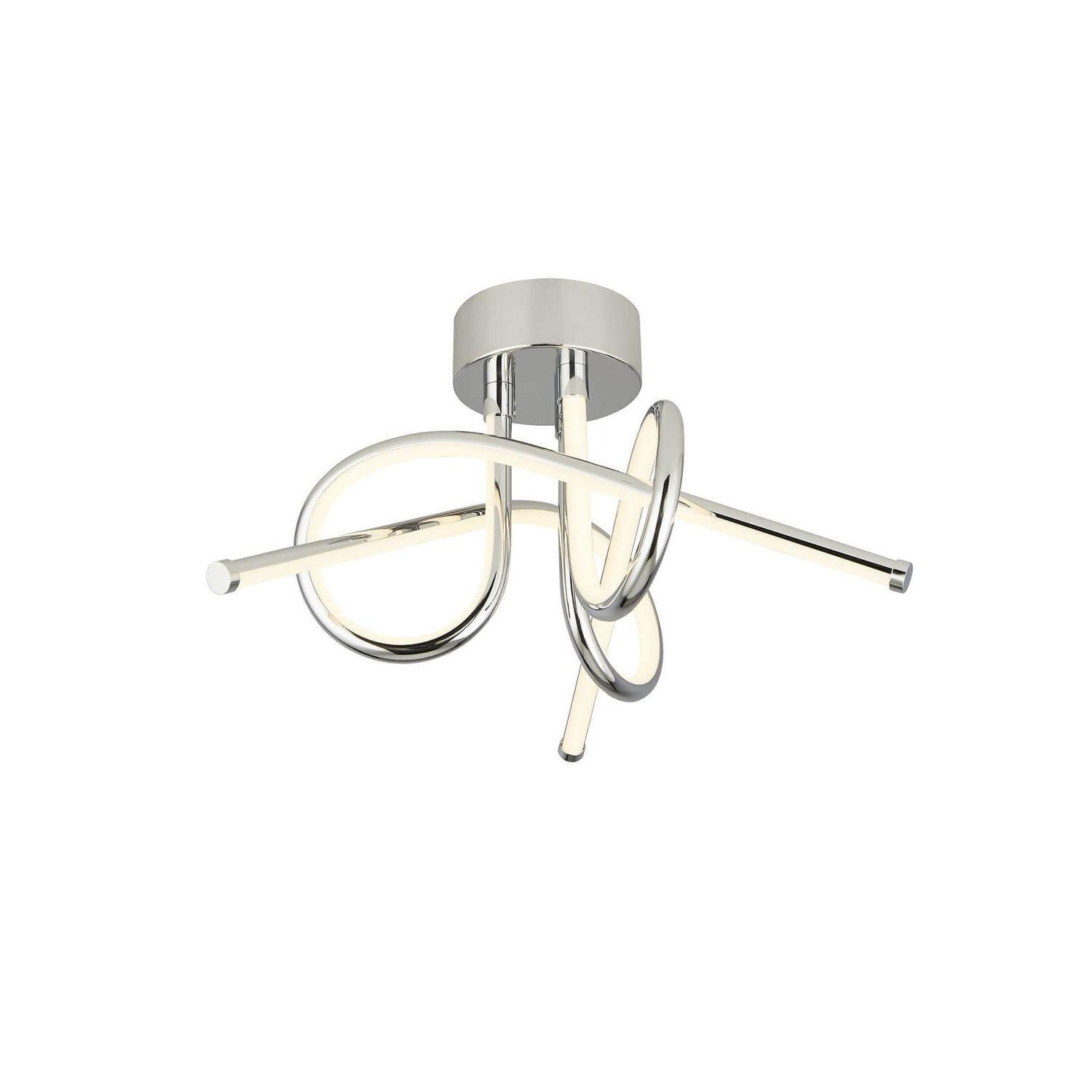 Esk Twist LED Striplight Ceiling Fitting Chrome and White Homebase
