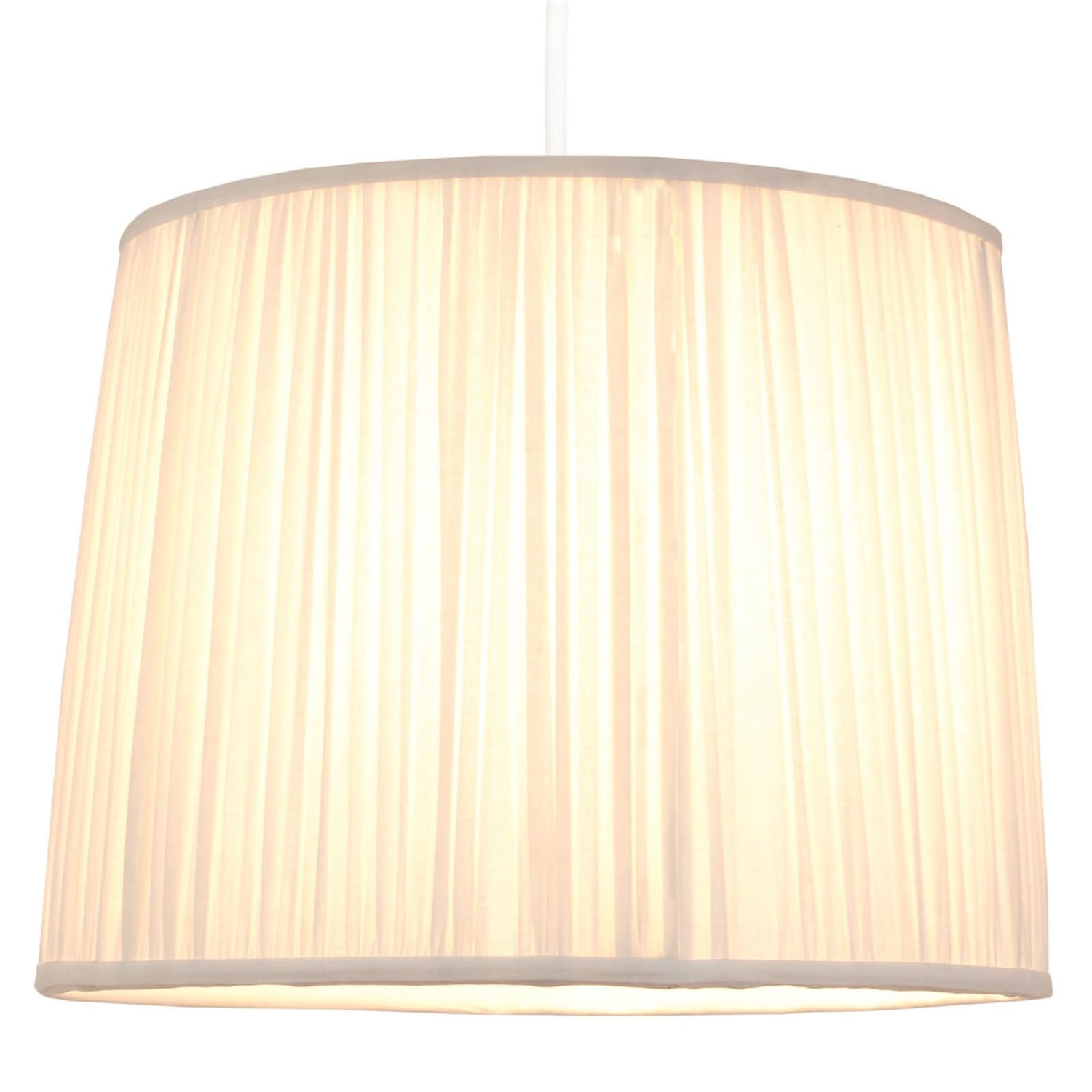 Morel Mushroom Pleat Lamp Shade Off White Homebase