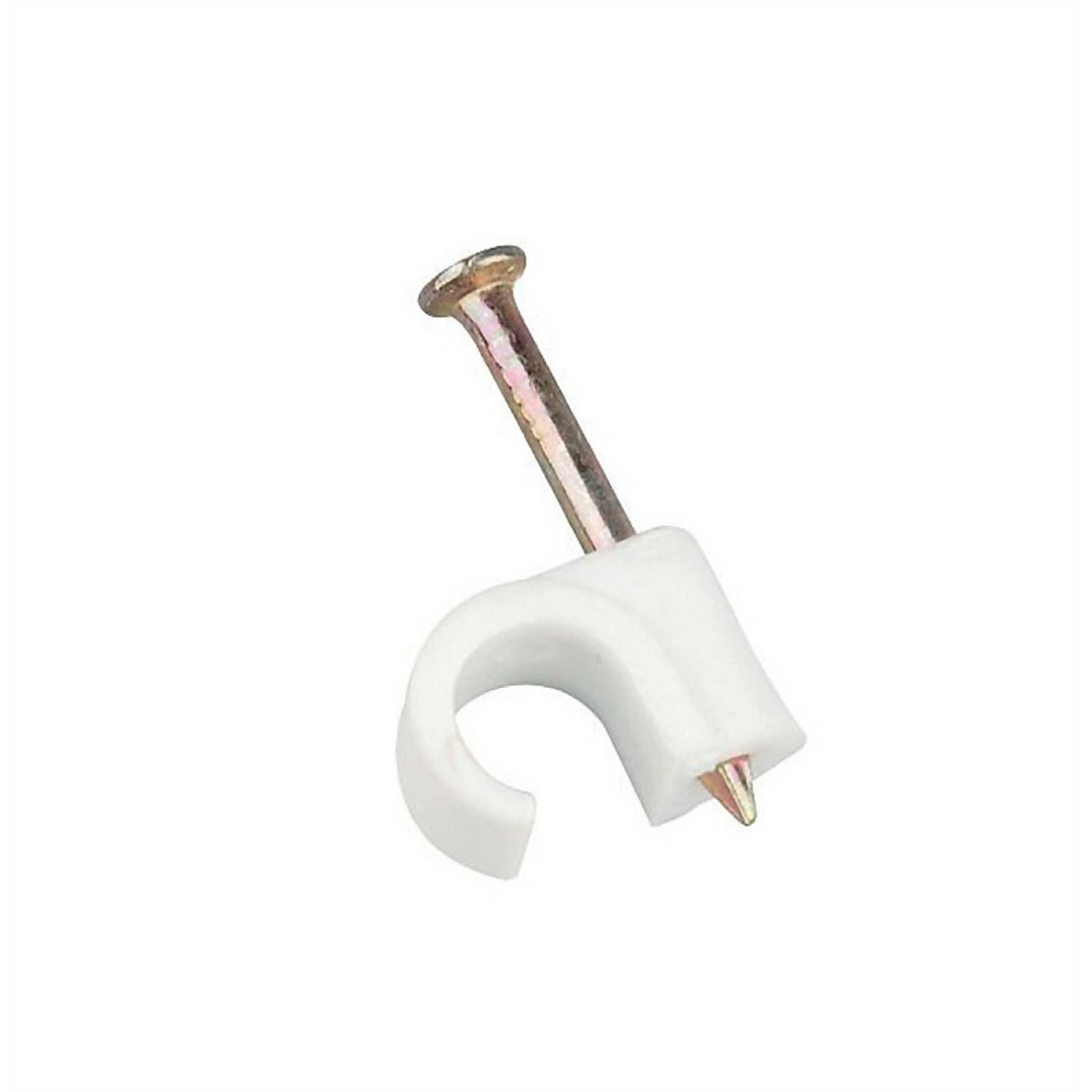 Masterplug Coaxial Cable Clips 7mm White 50 Pack Homebase