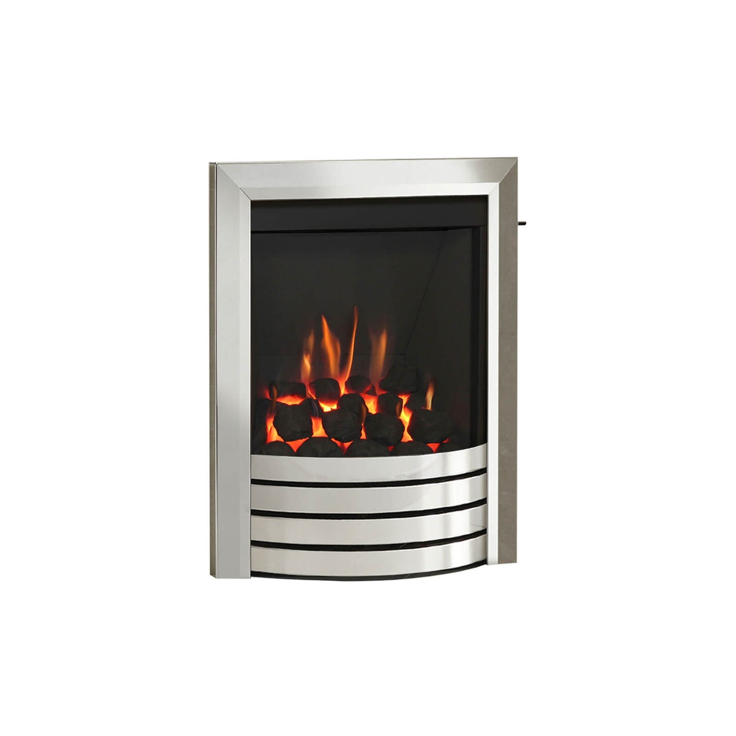 Be Modern Design Slimline Inset Gas Fire Slide Control Chrome