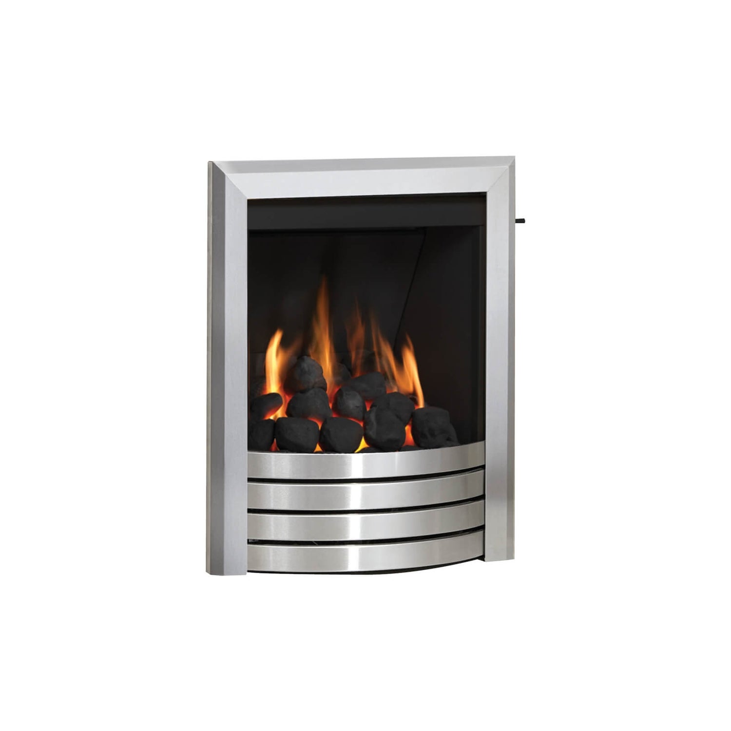 Be Modern Design Deepline Inset Gas Fire Slide Control Brushed