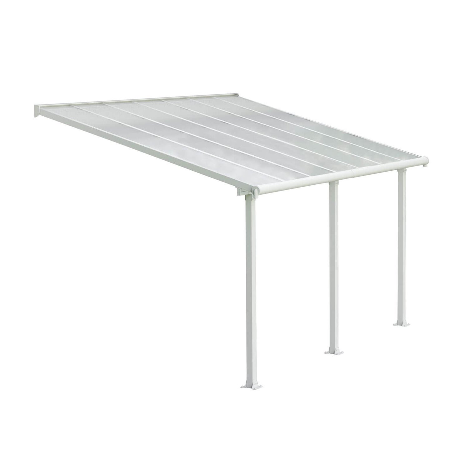 Palram Olympia Garden Patio Awning 3 x 4.25m White Homebase