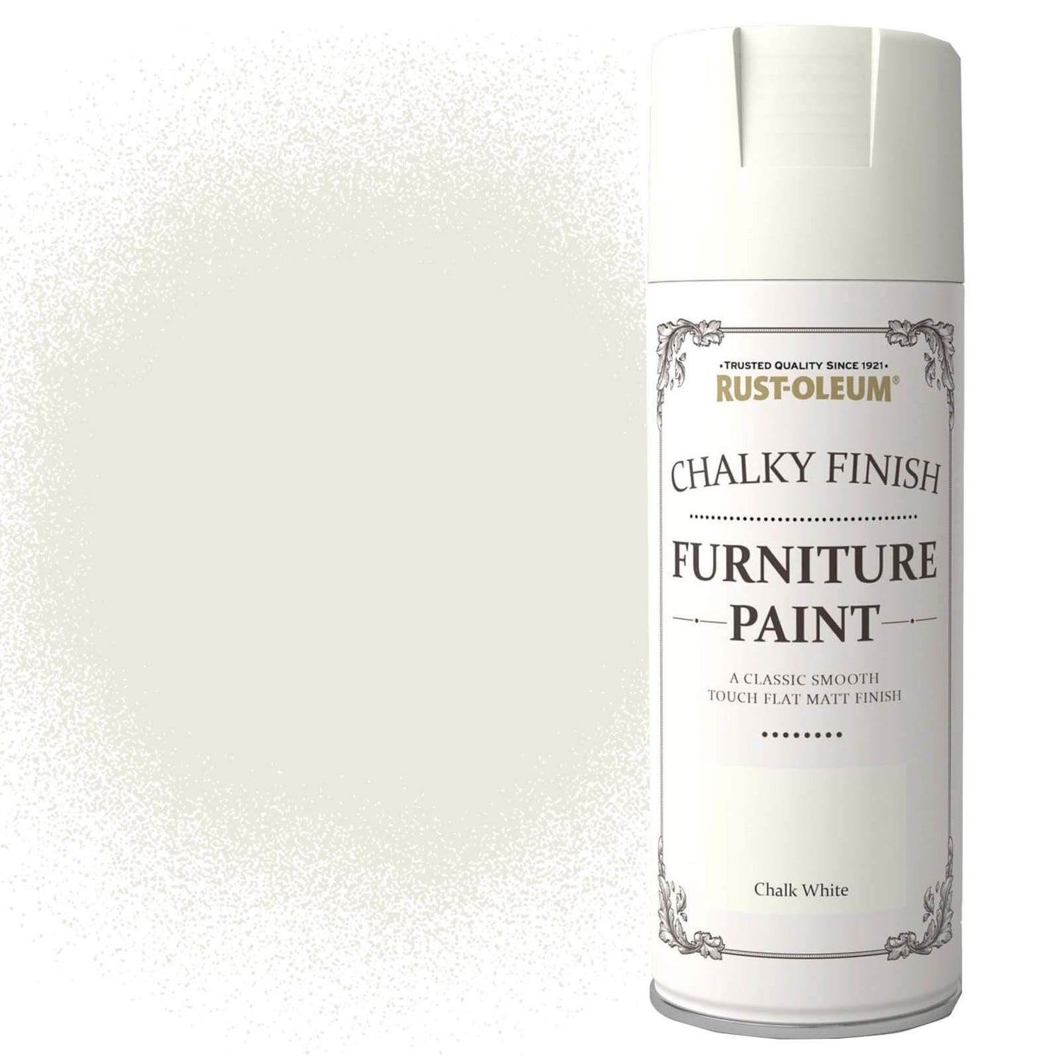 RustOleum Furniture Spray Paint Chalk White 400ml Homebase