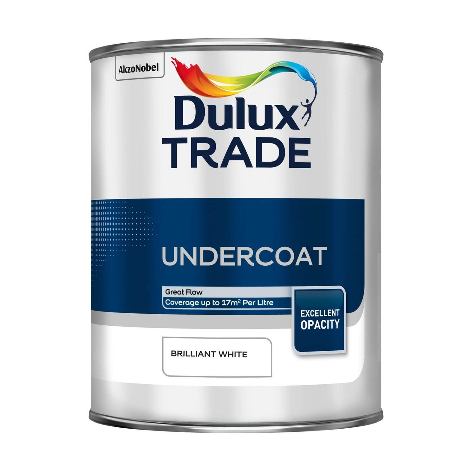 Dulux Trade Undercoat Pure Brilliant White Paint 1L Homebase