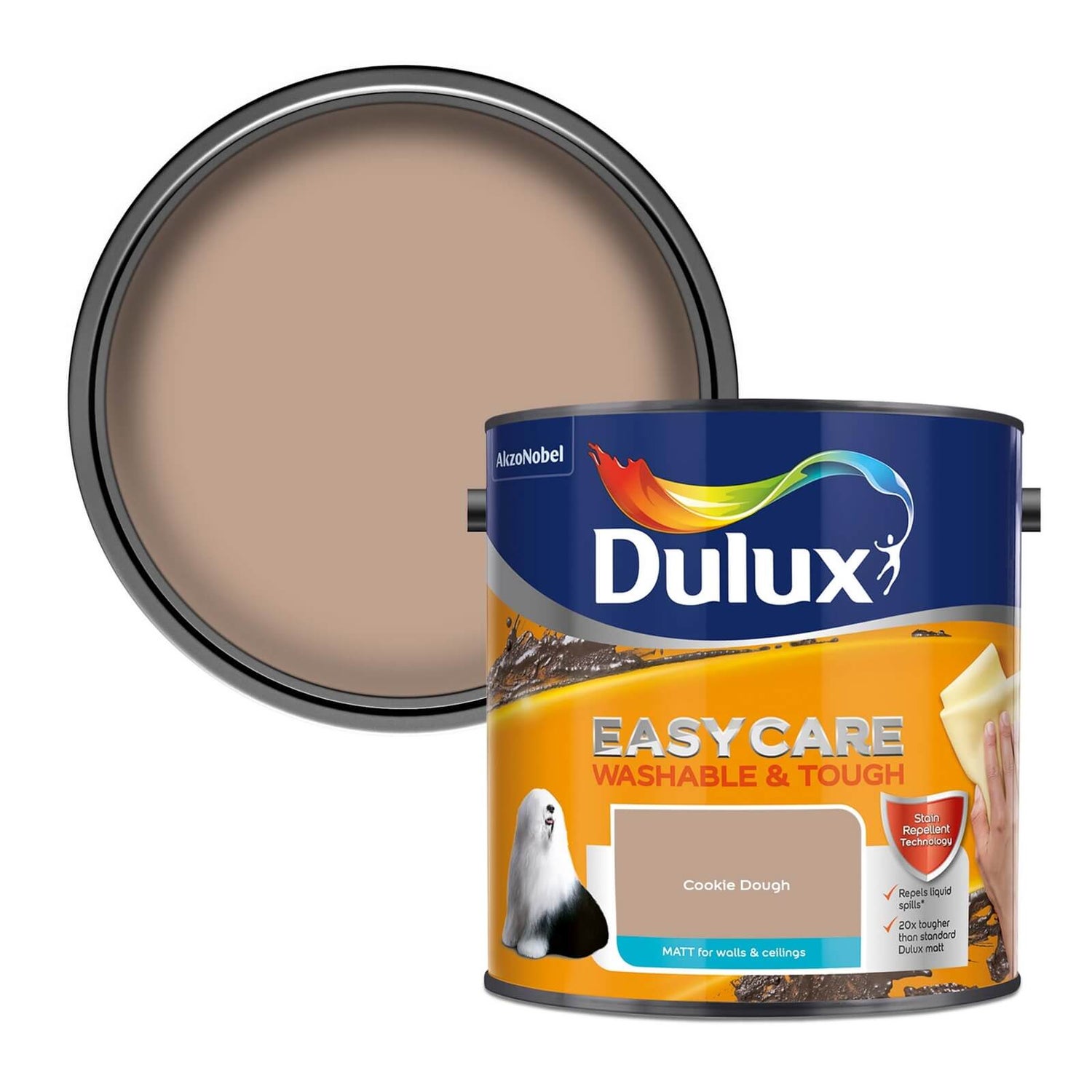 Dulux Easycare Washable & Tough Cookie Dough Matt Paint 2.5L Homebase