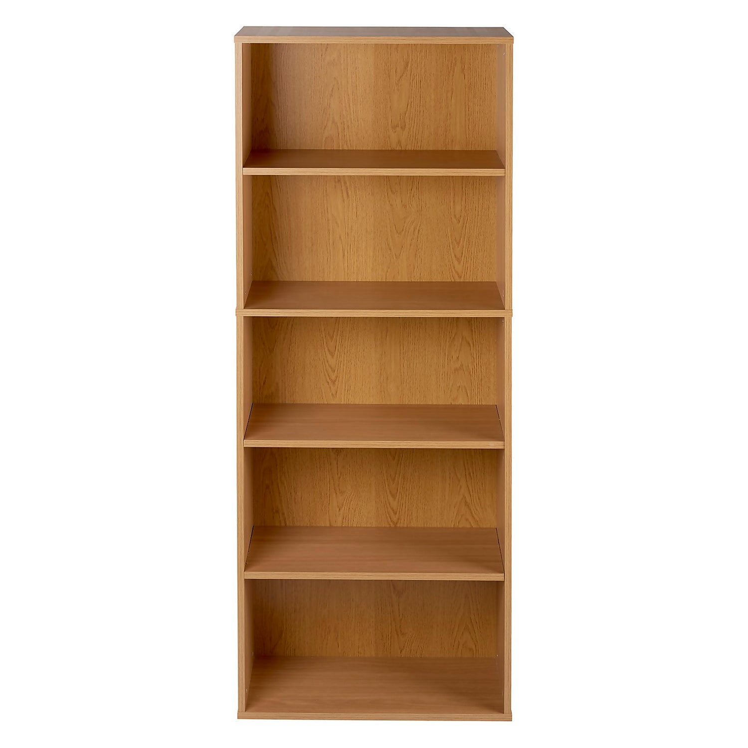 5 Tier Bookcase Oak Homebase