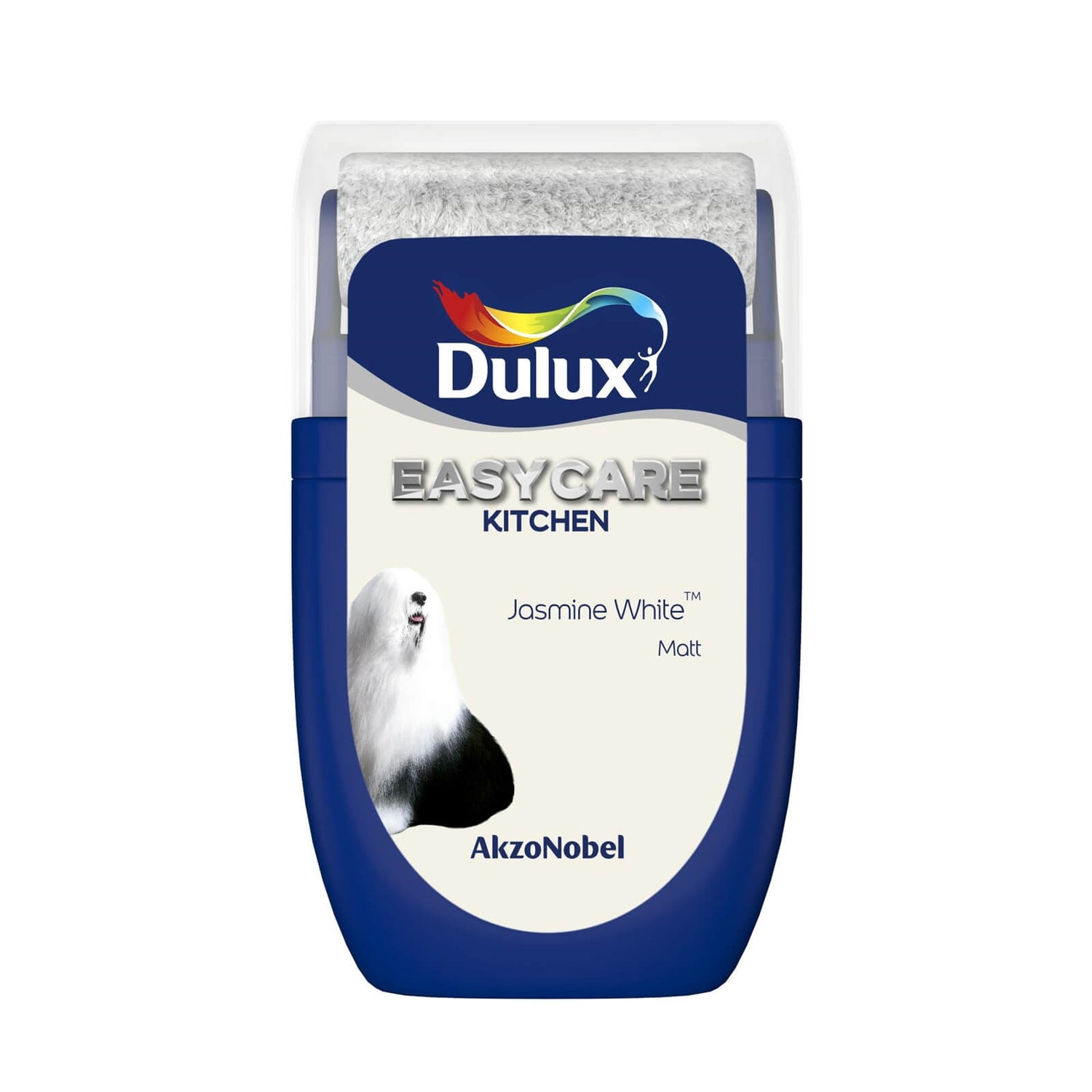 Dulux Easycare Kitchen Jasmine White Tester Paint 30ml Homebase