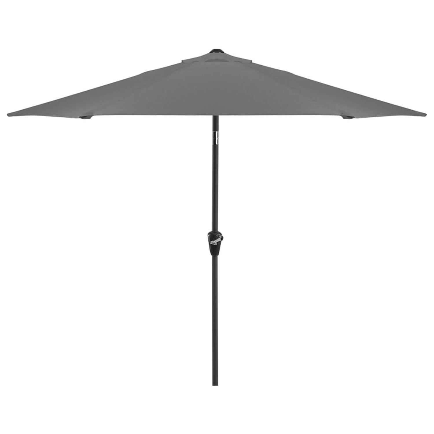 Aluminium Umbrella Parasol 3m Grey Homebase