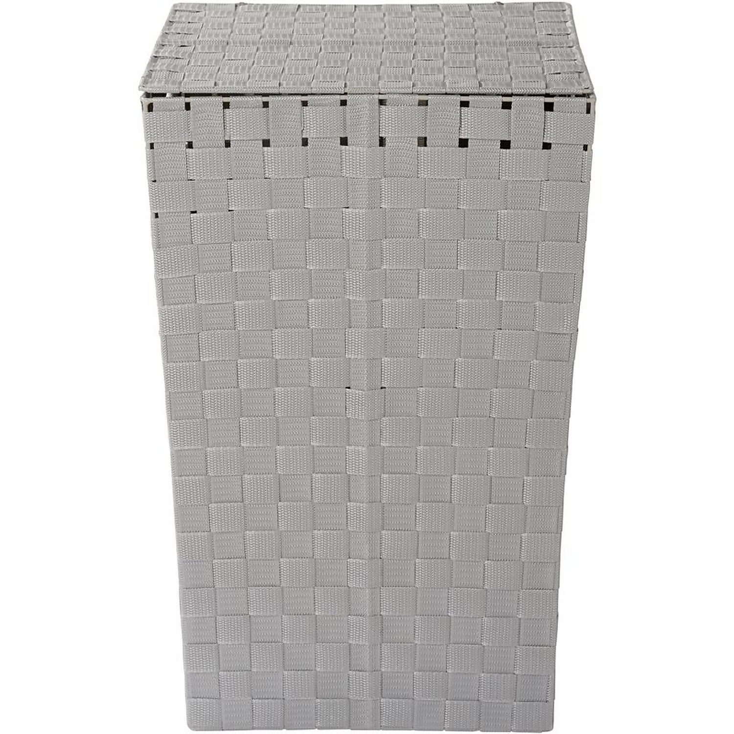 Nylon Laundry Basket Grey Homebase