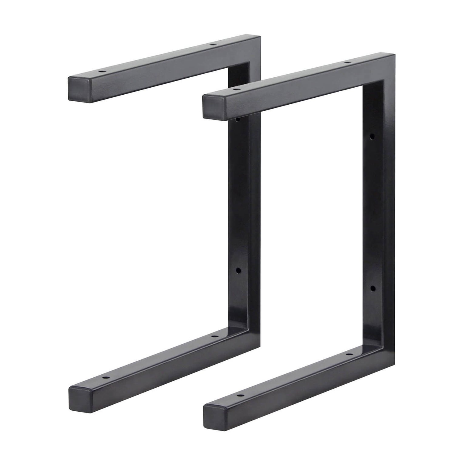 Double Shelf U Bracket Black 330x300mm Homebase
