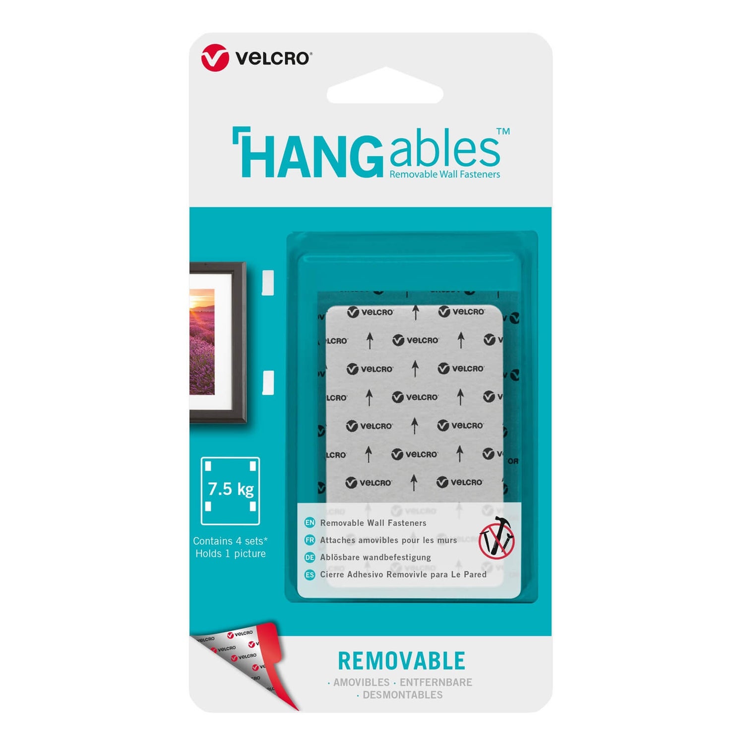 VELCRO? Brand HANGables?Picture Hanging Large Strips Pack of 4 Homebase