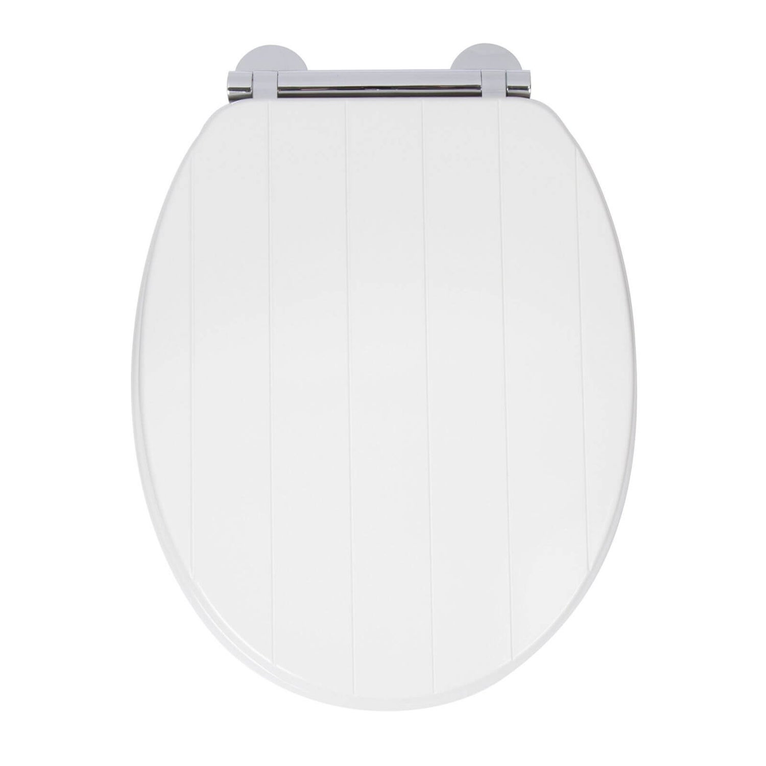 Croydex Portland Moulded Wood Toilet Seat White Homebase