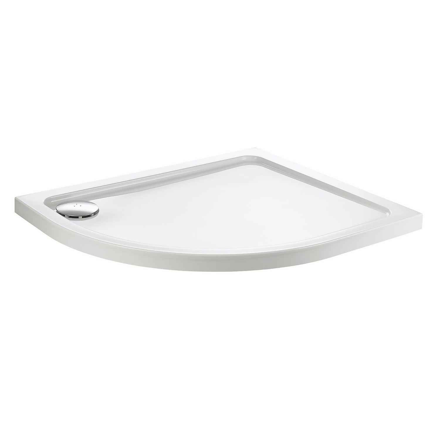 Aqualux Offset Quadrant LH Shower Tray 1000 x 800 x 45mm Homebase