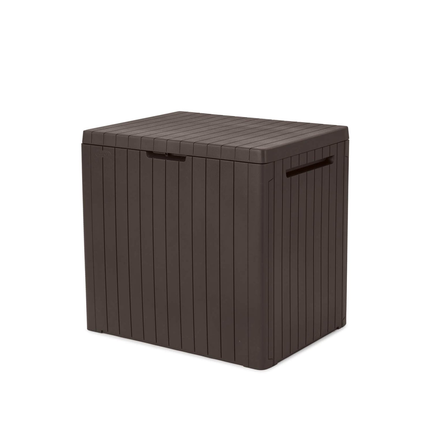 Keter City Plastic Outdoor Garden Storage Box 113L Brown Homebase