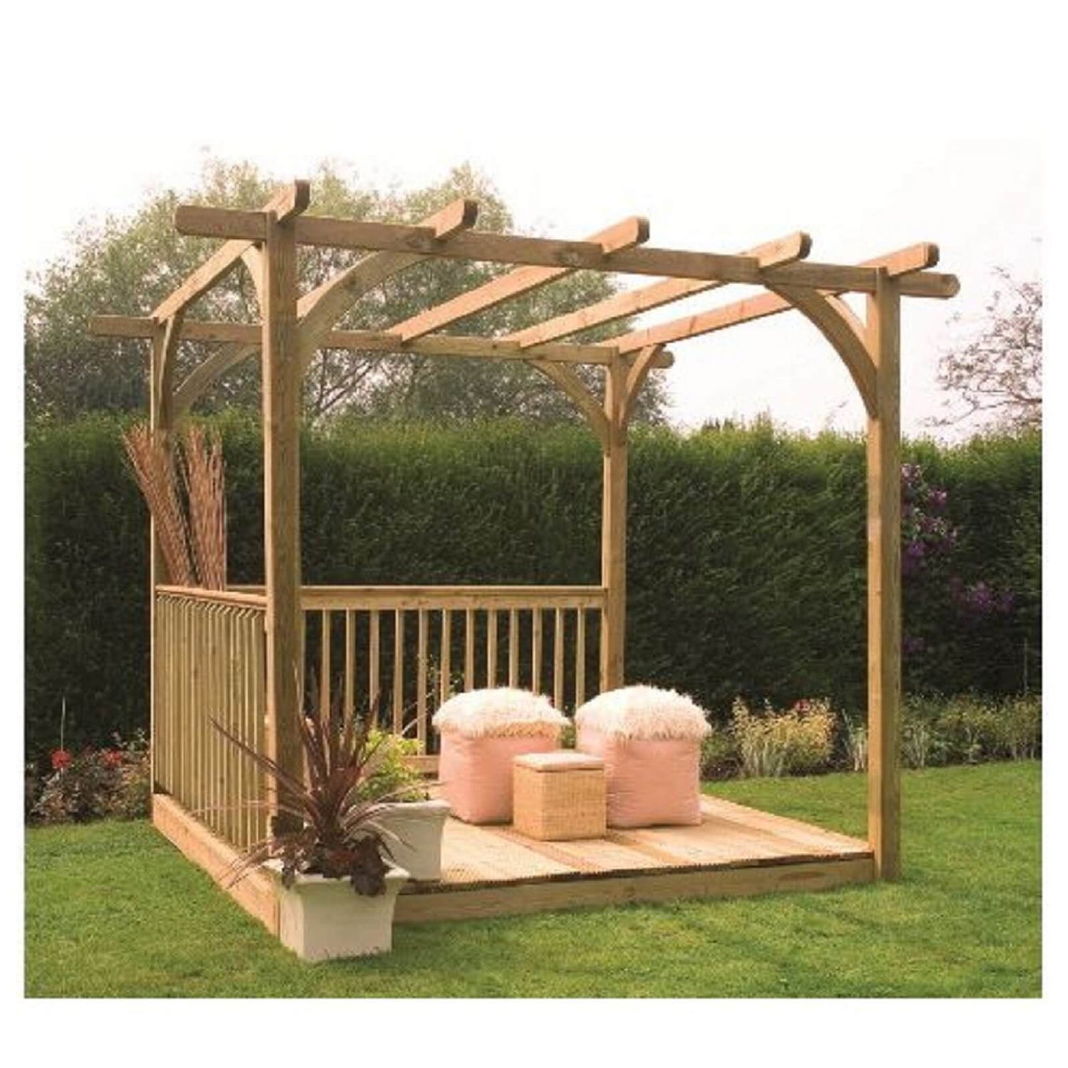 Forest Ultima Pergola Deck Kit 8x8ft Homebase
