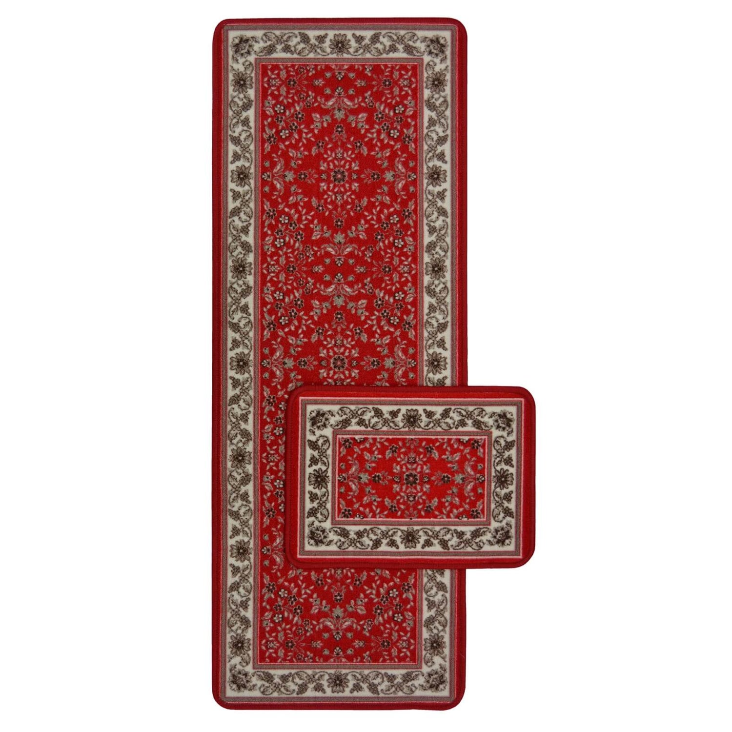 Traditional Runner Pack Red Rug 57 x 150cm Homebase