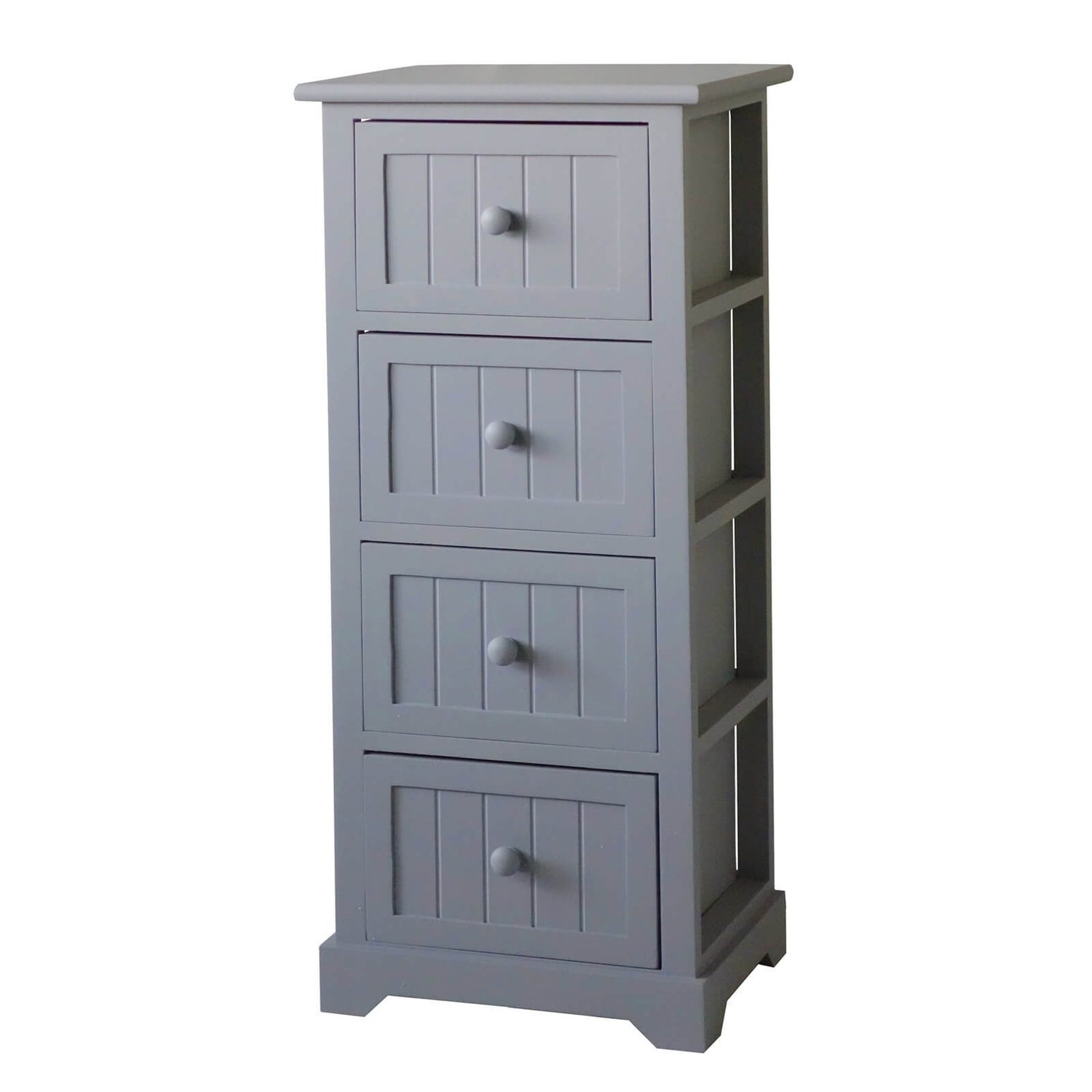 Grey Classic 4 Drawer Storage Unit Homebase