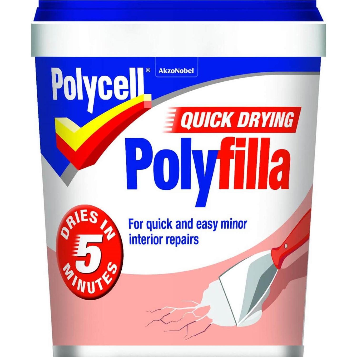 Quick Drying Polyfilla Tub 1kg Homebase