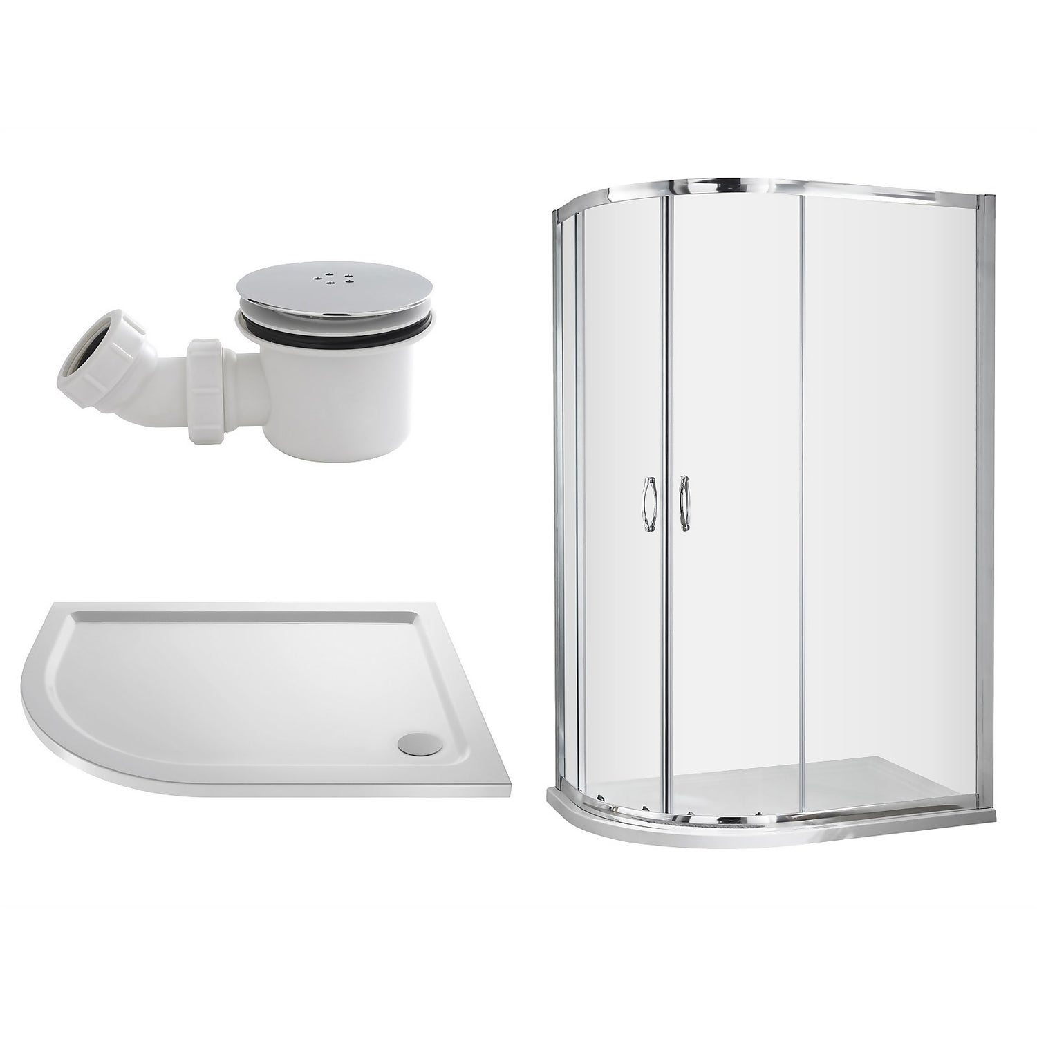 Balterley 1200 x 800mm Left Hand Shower Enclosure Package Homebase