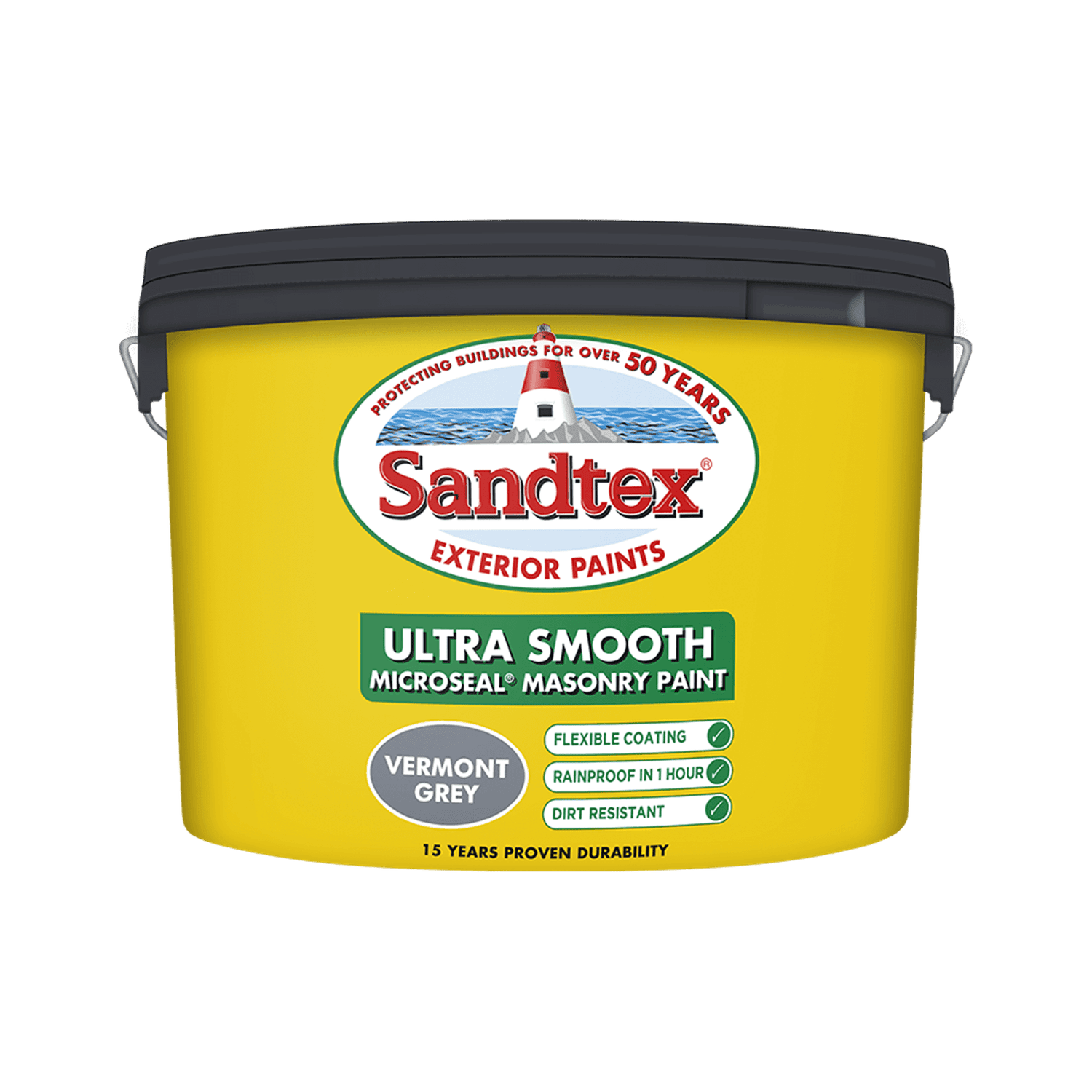 Sandtex Ultra Smooth Masonry Paint - Vermont Grey - 10L | Homebase