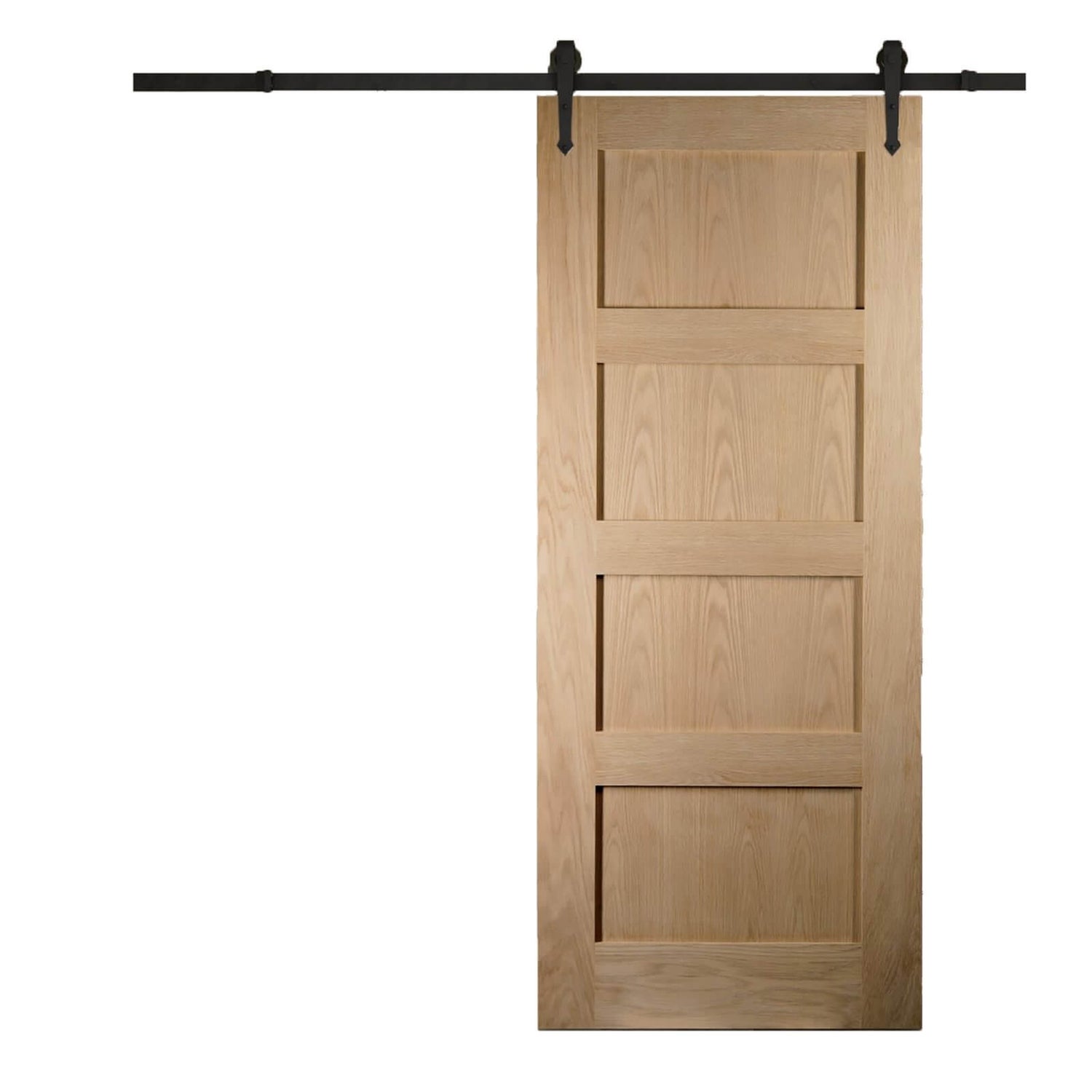 Shaker Oak Sliding Barn Door with Urban Track 2073 x 862mm Homebase