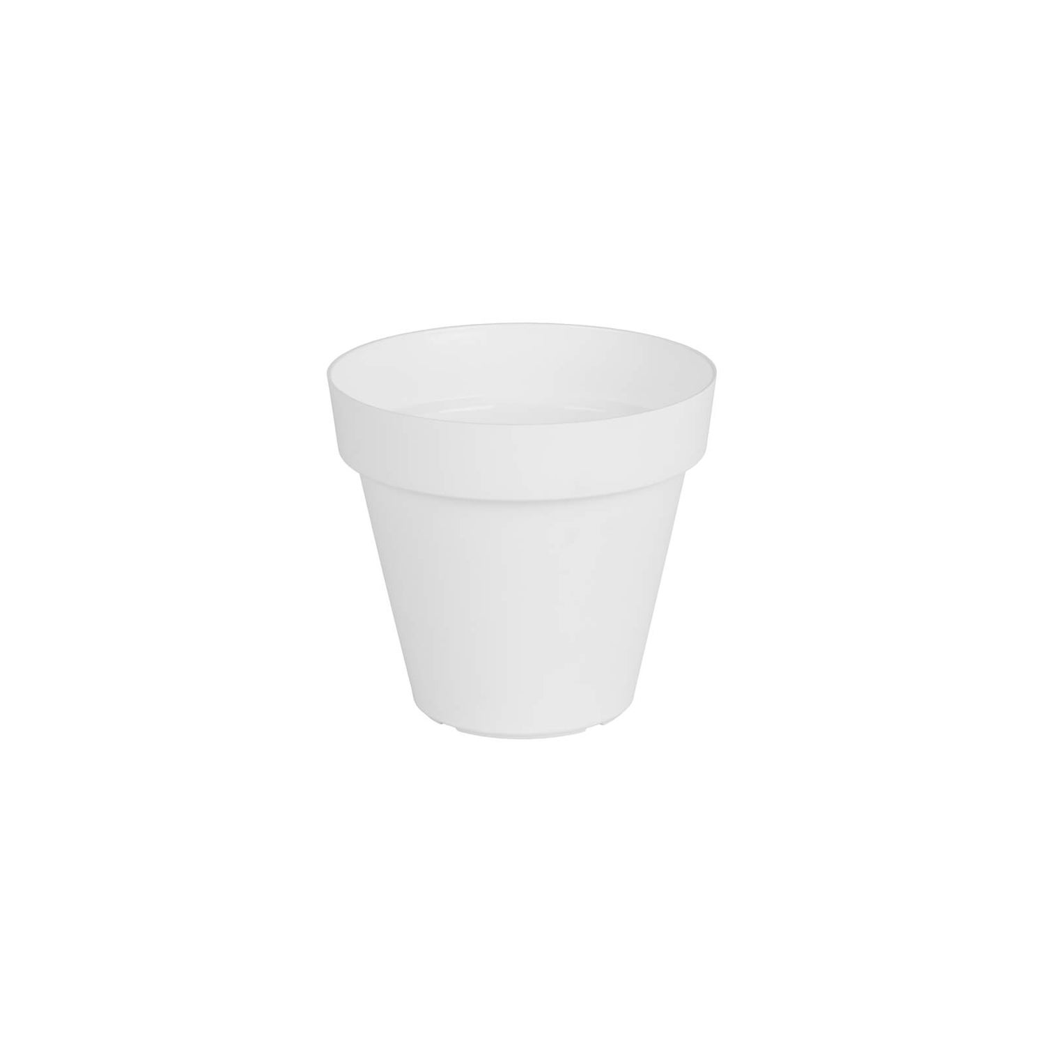 White Plastic Planter 26cm Homebase