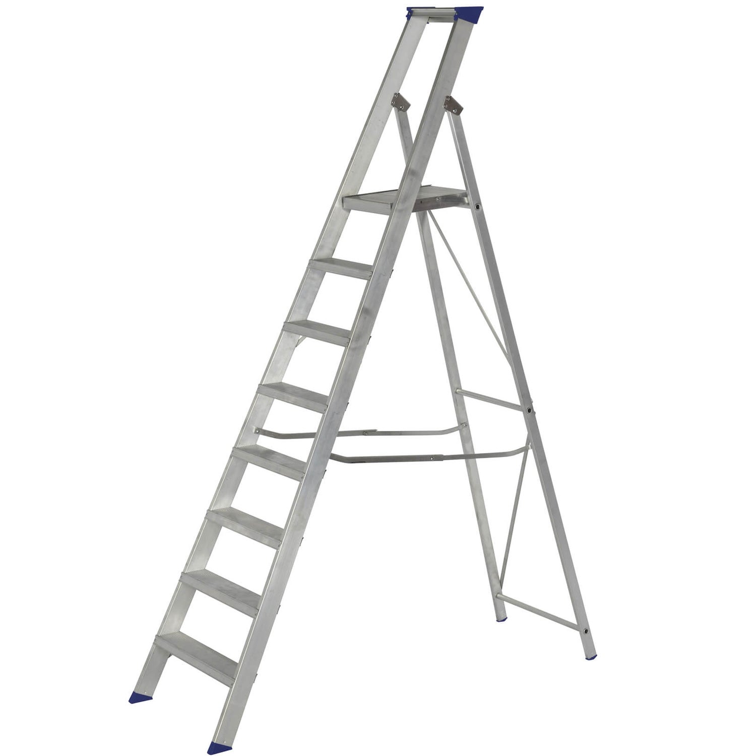 Werner MasterTrade Platform Step Ladder 8 Tread Homebase