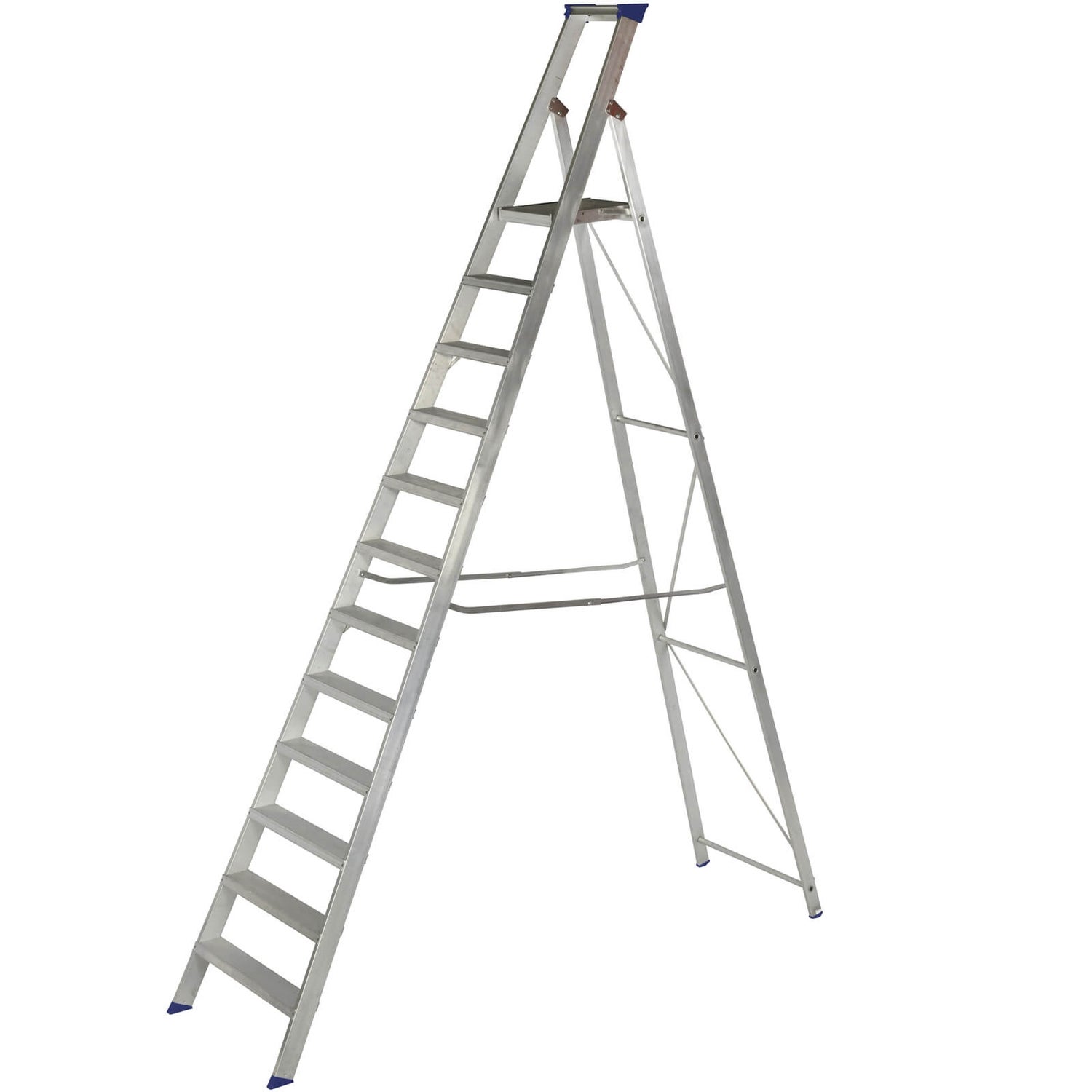 Werner MasterTrade Platform Step Ladder 12 Tread Homebase