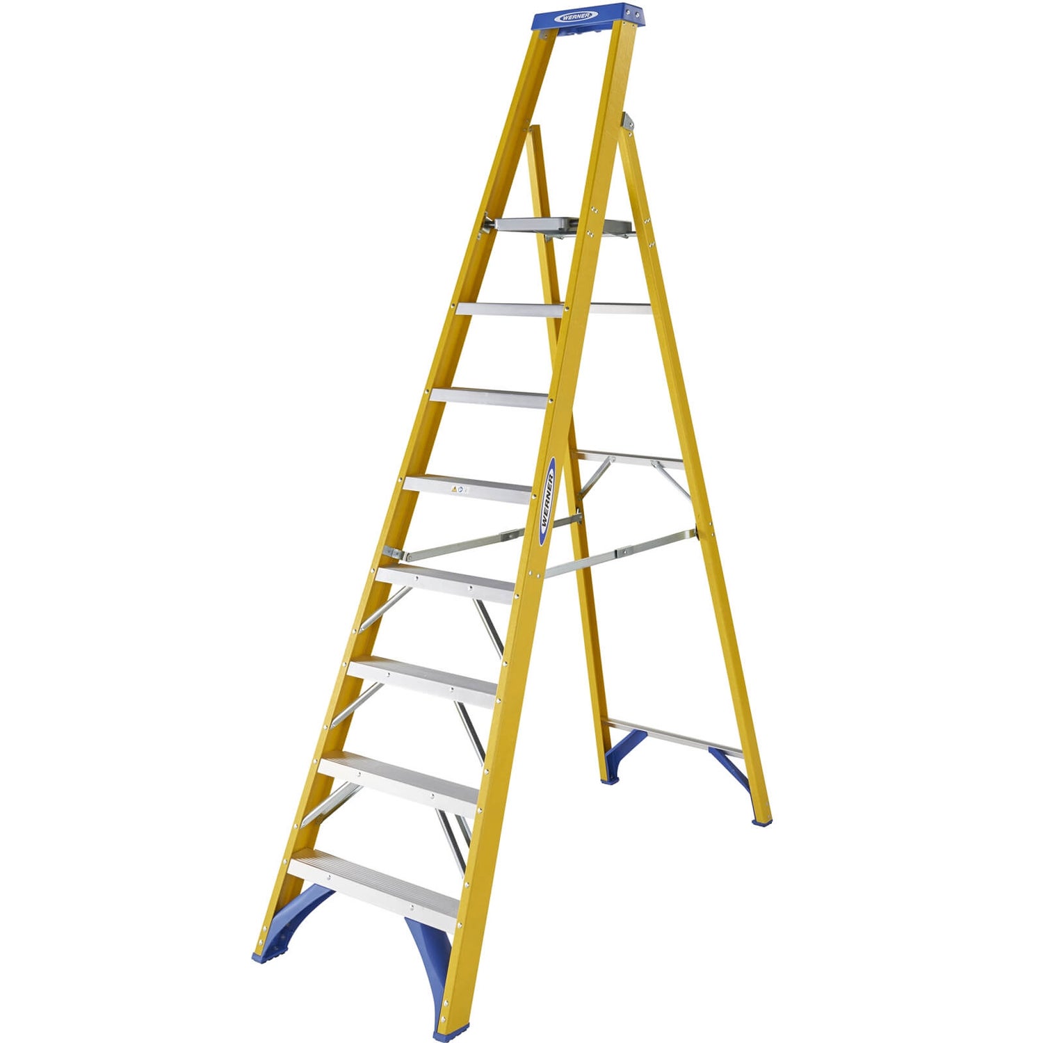 Werner Fibreglass Platform Step Ladder 8 Tread Homebase