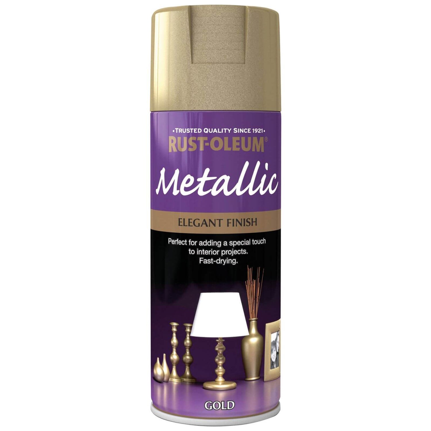 RustOleum Gold Metallic Spray Paint 400ml Homebase