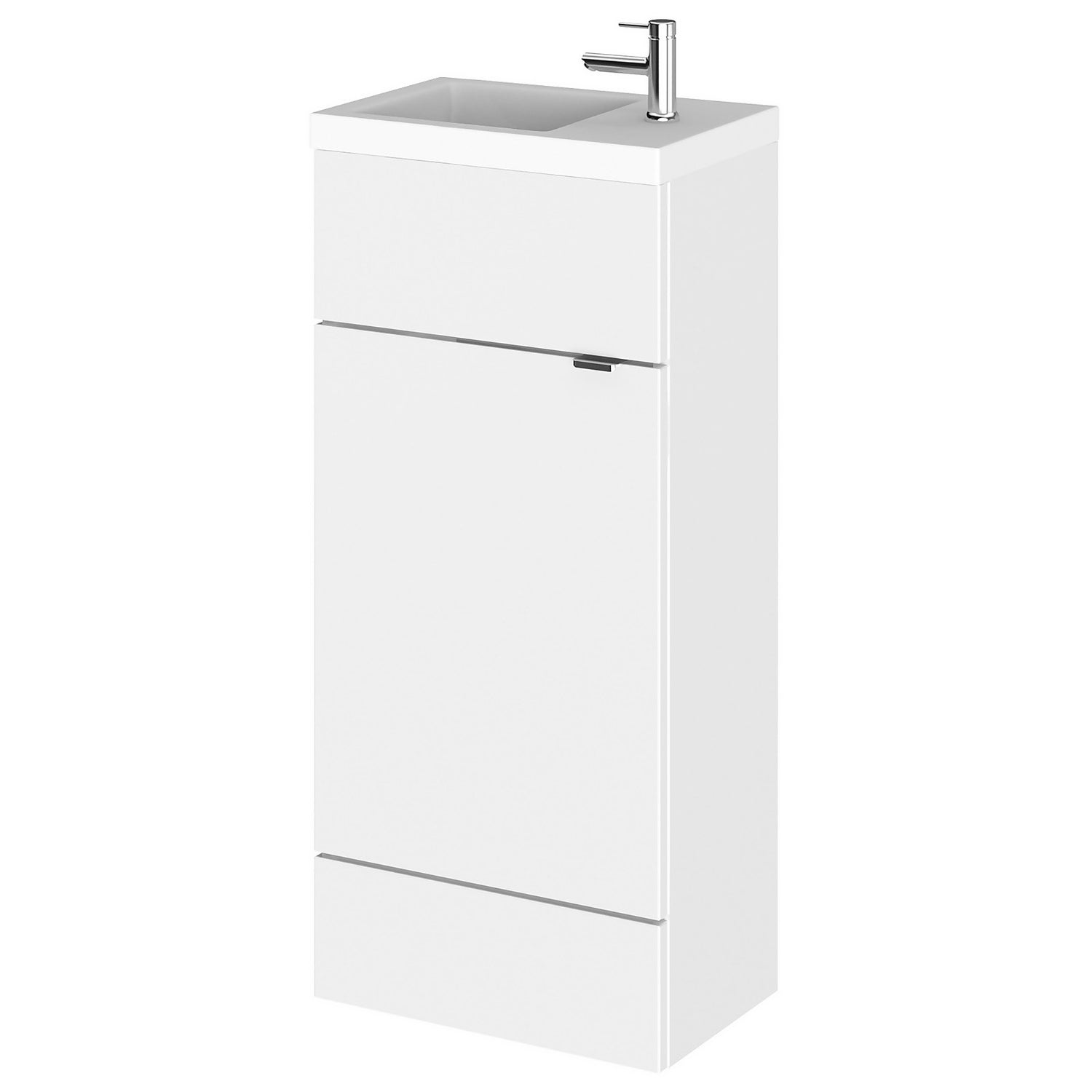 Balterley Dynamic 400mm Compact Vanity Unit with Basin Gloss White